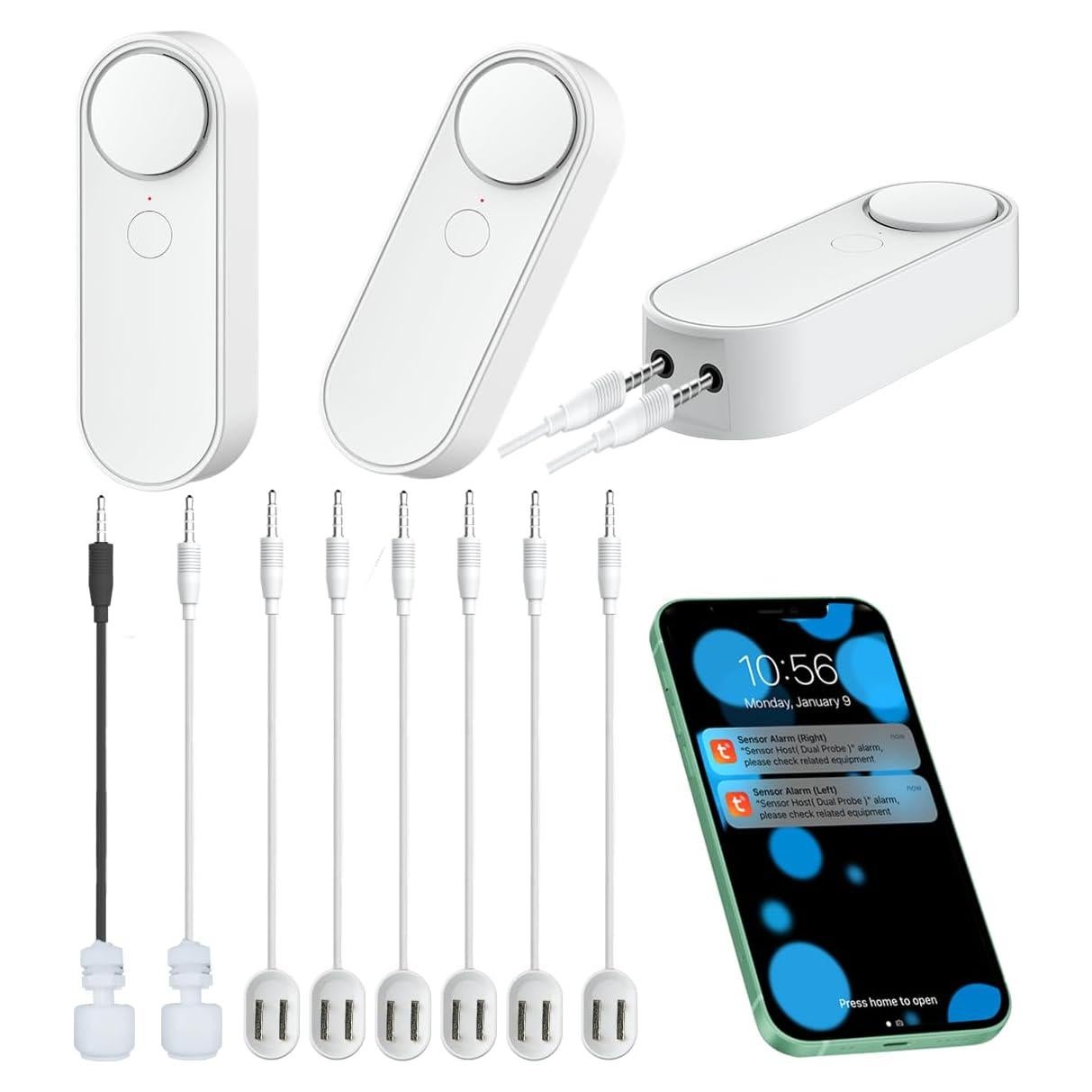 Detector de Fugas de Agua WiFi Tuehakny TH-L34 con 8 Sondas