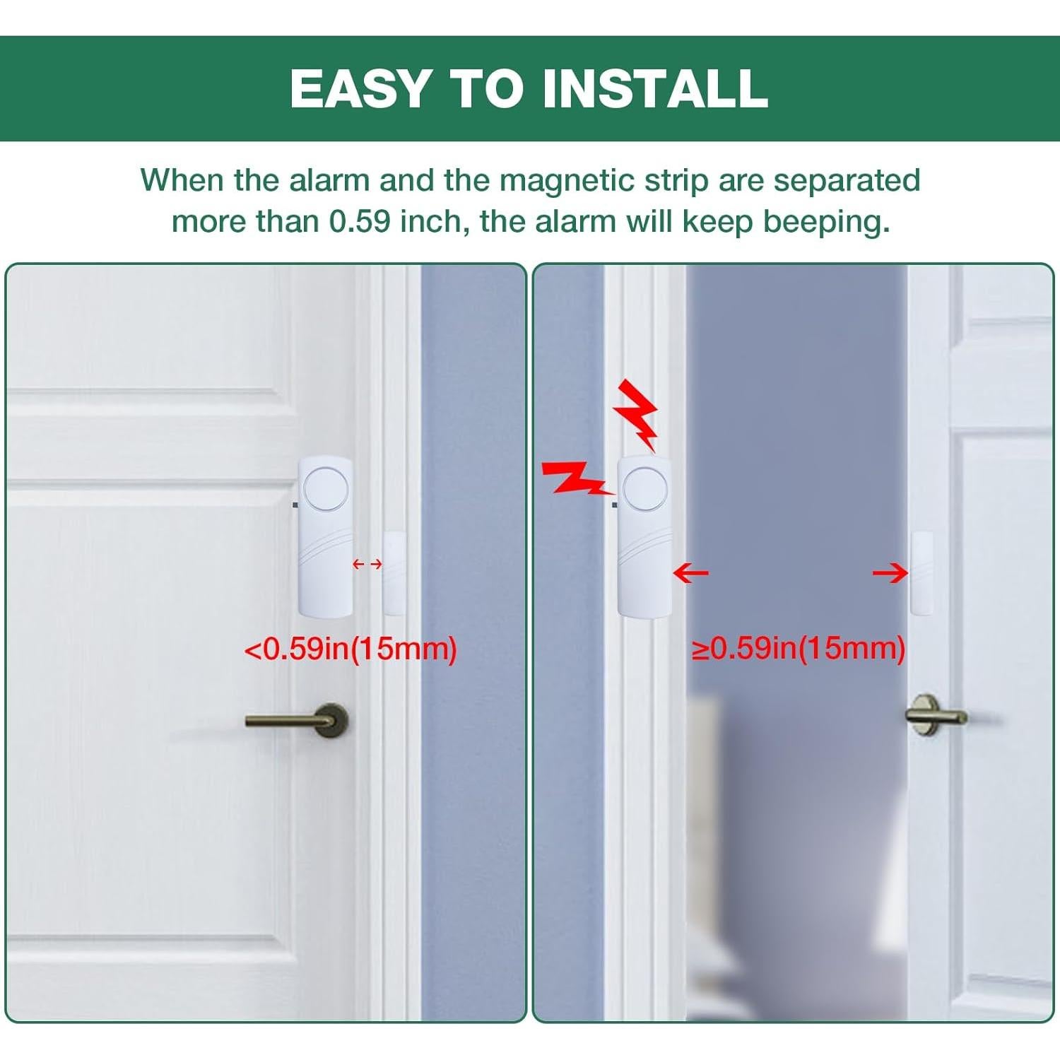 Alarma de Puerta y Ventana G-Wolf 90dB - 10 Paquete