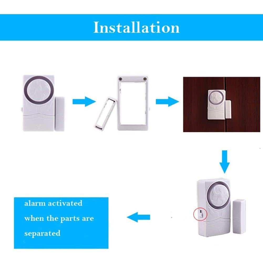 Alarma de Seguridad Inalámbrica 110dB Changzhou SF19 - Paquete de 4