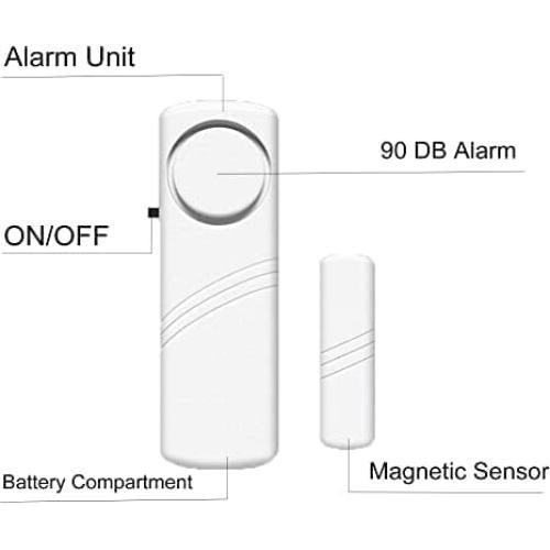 Alarma Inalámbrica para Puertas y Ventanas LiXiongBao - 4 Pcs