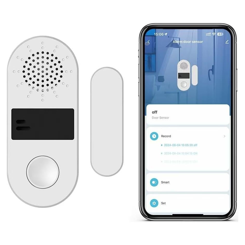 Sensor de Alarma de Puerta Tuya 130dB Wifi Control App