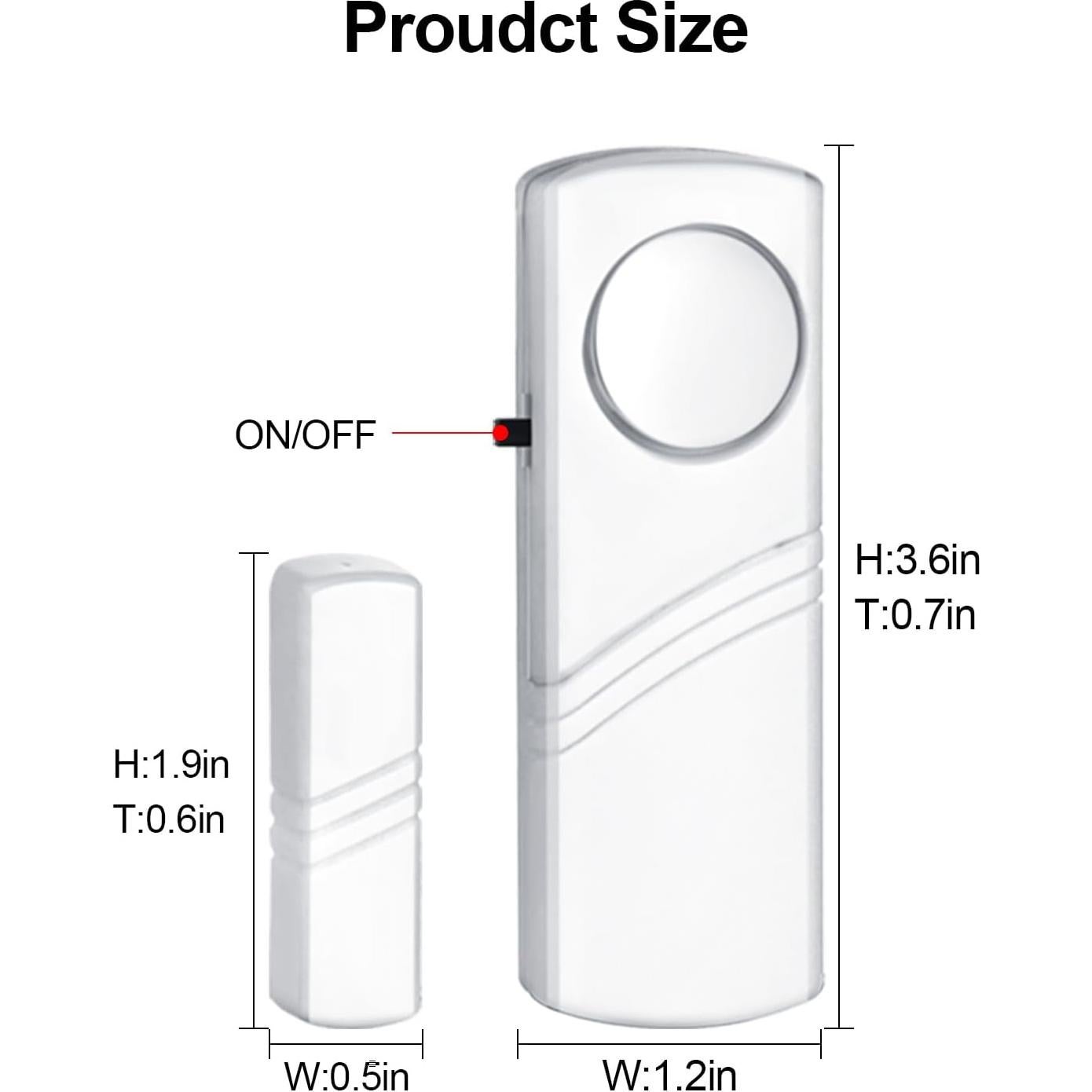 Alarma Inalámbrica para Puertas y Ventanas HIIXHC 95dB - Paquete de 12