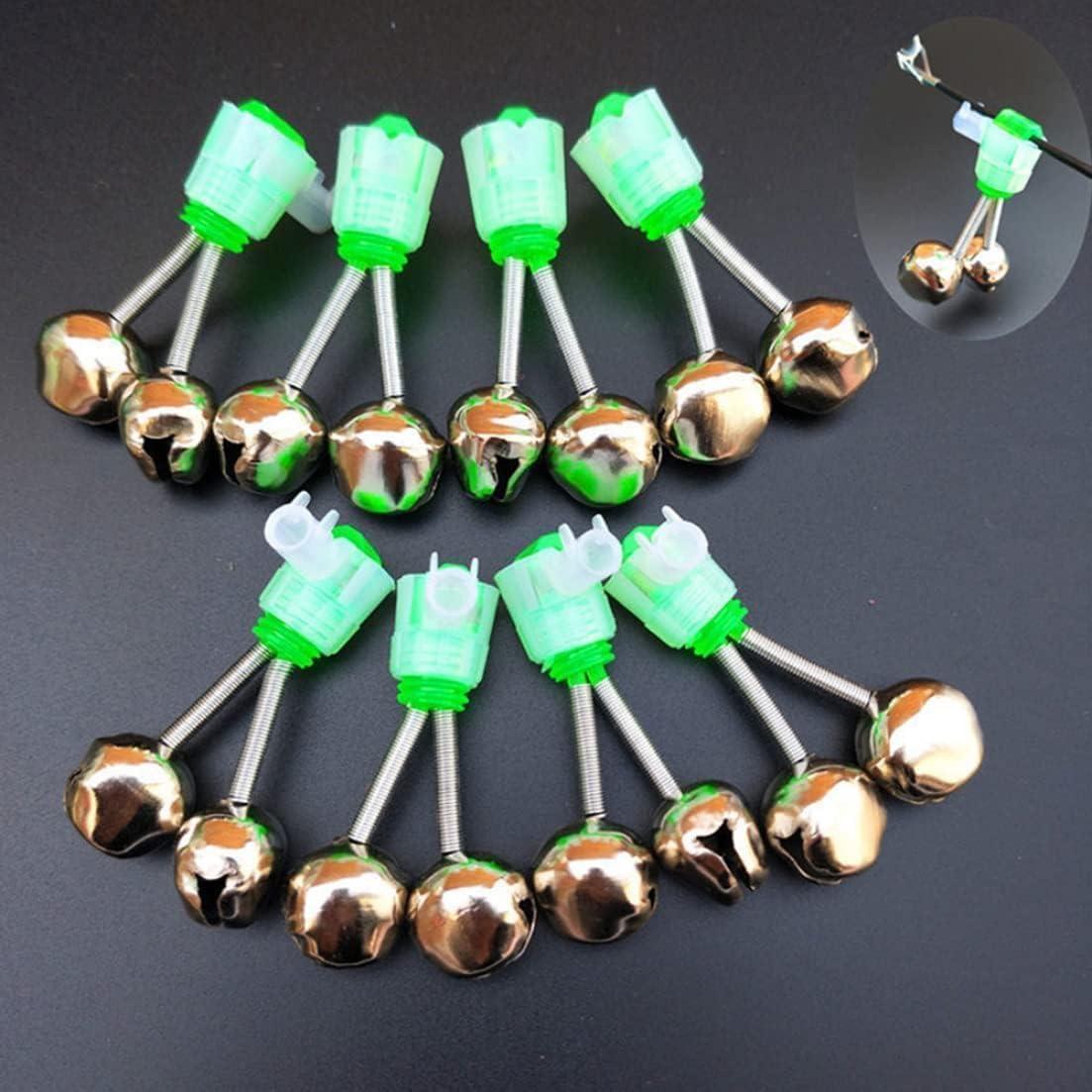 10 Alarmas de Mordida para Caña de Pescar Bwexxt Verde 4.8 cm