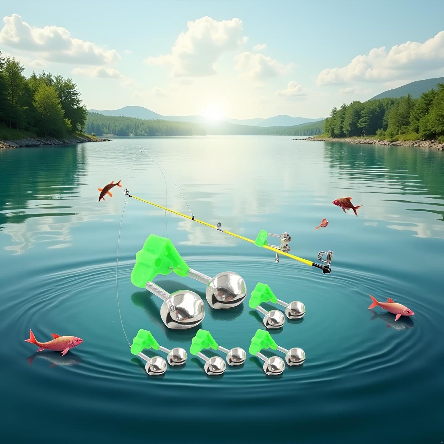 5 Campanas de Pesca Qintreesify con Doble Alerta Verde
