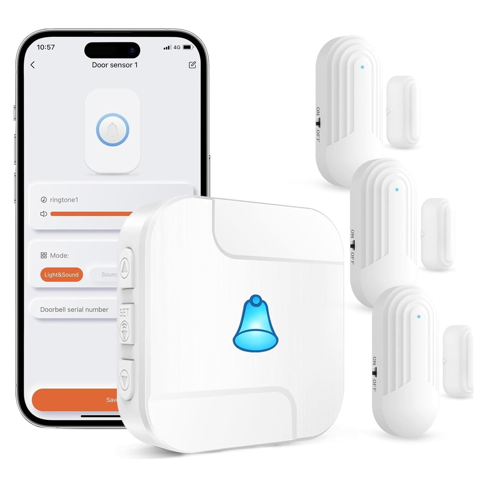 Pulsador Inalámbrico HUWOO con 3 Sensores y App Tuya