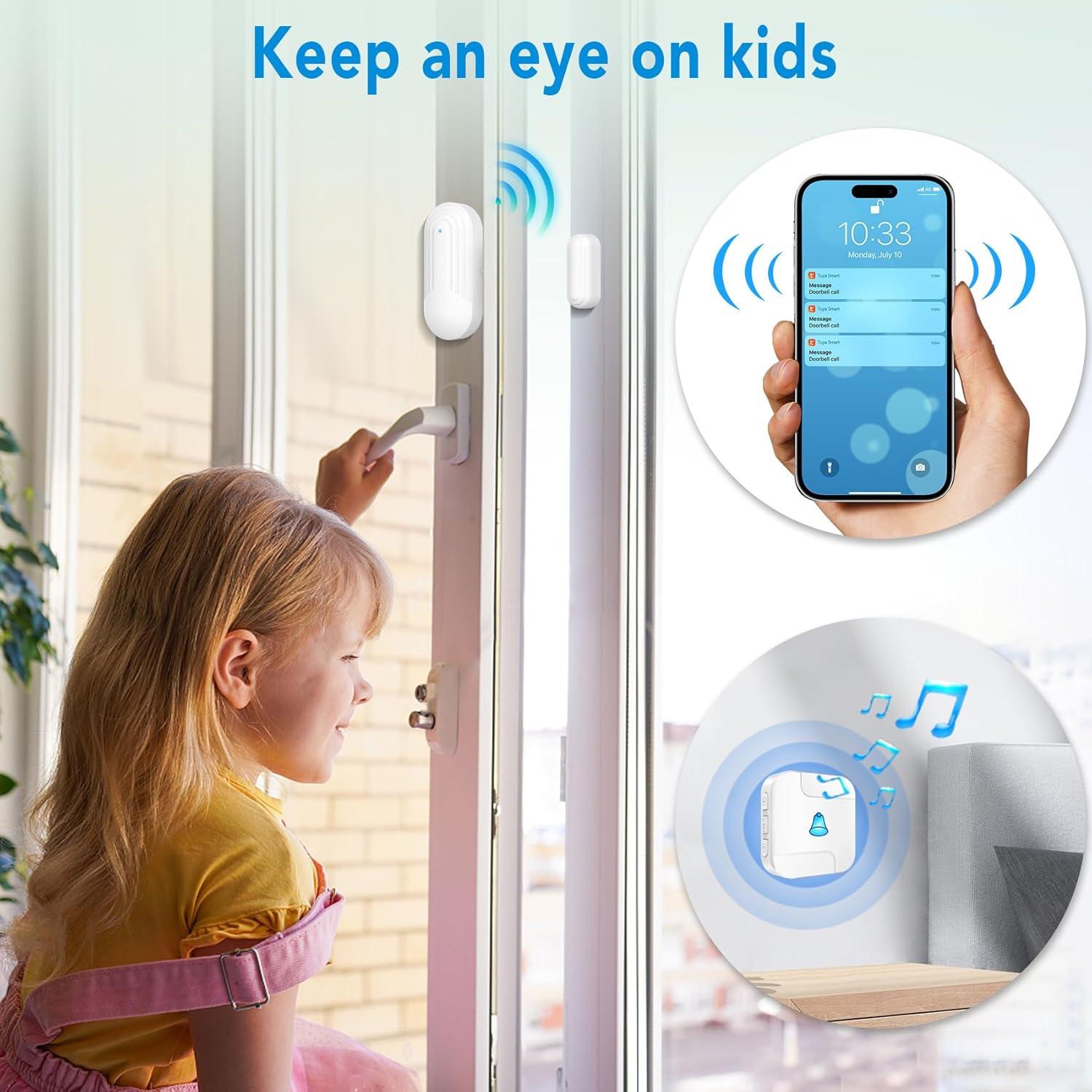 Pulsador Inalámbrico HUWOO con 3 Sensores y App Tuya