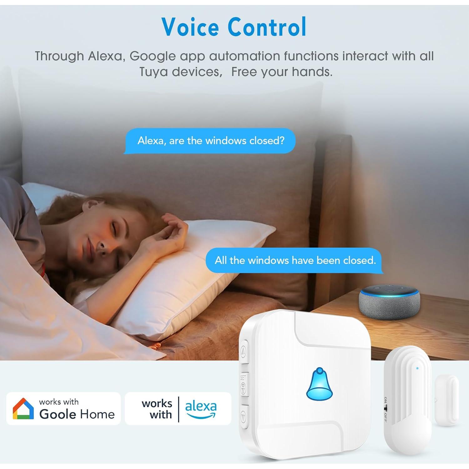 Pulsador Inalámbrico HUWOO con 3 Sensores y App Tuya