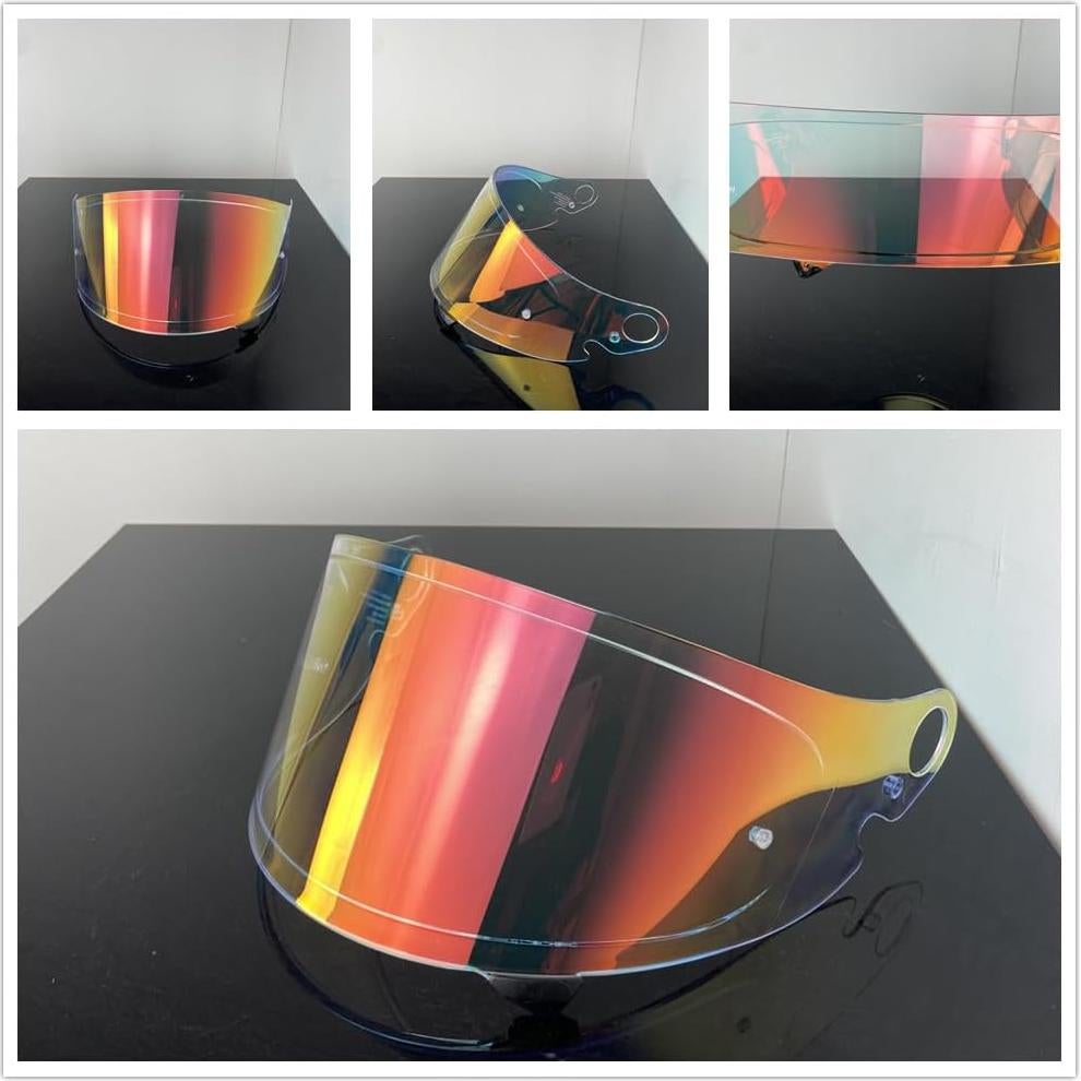 Glamster Shield Replacement for SHOEI CPB-1V Motorcycle Helmet Visor Uv Protection Lens Moto Cascos Accessories Spare Part (Black-day use only)