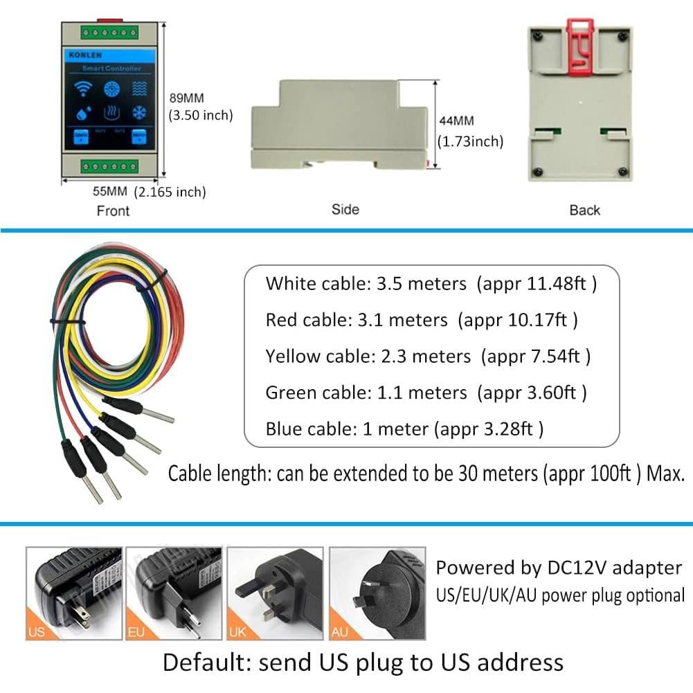 Controlador de Nivel de Agua Inteligente Tuya WiFi 12V