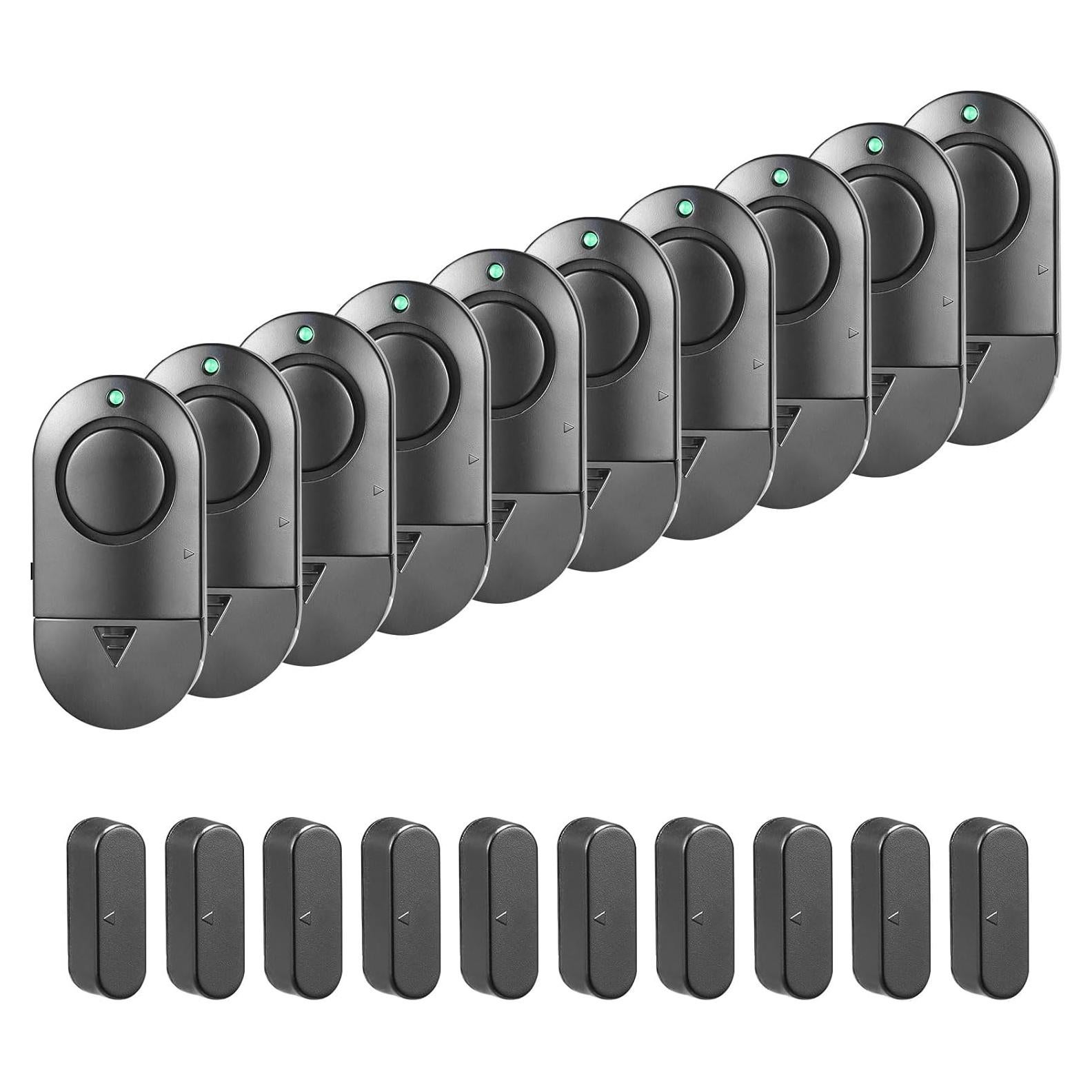 Alarma de Ventana y Puerta Rinetiy 120 DB Negra 10 Piezas