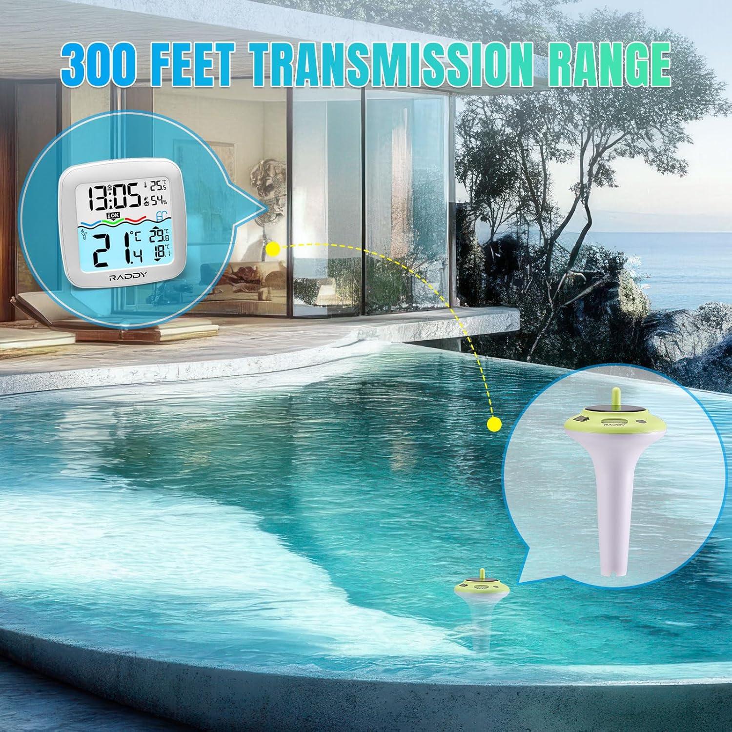 Termómetro de piscina digital Raddy PT-5 TN impermeable
