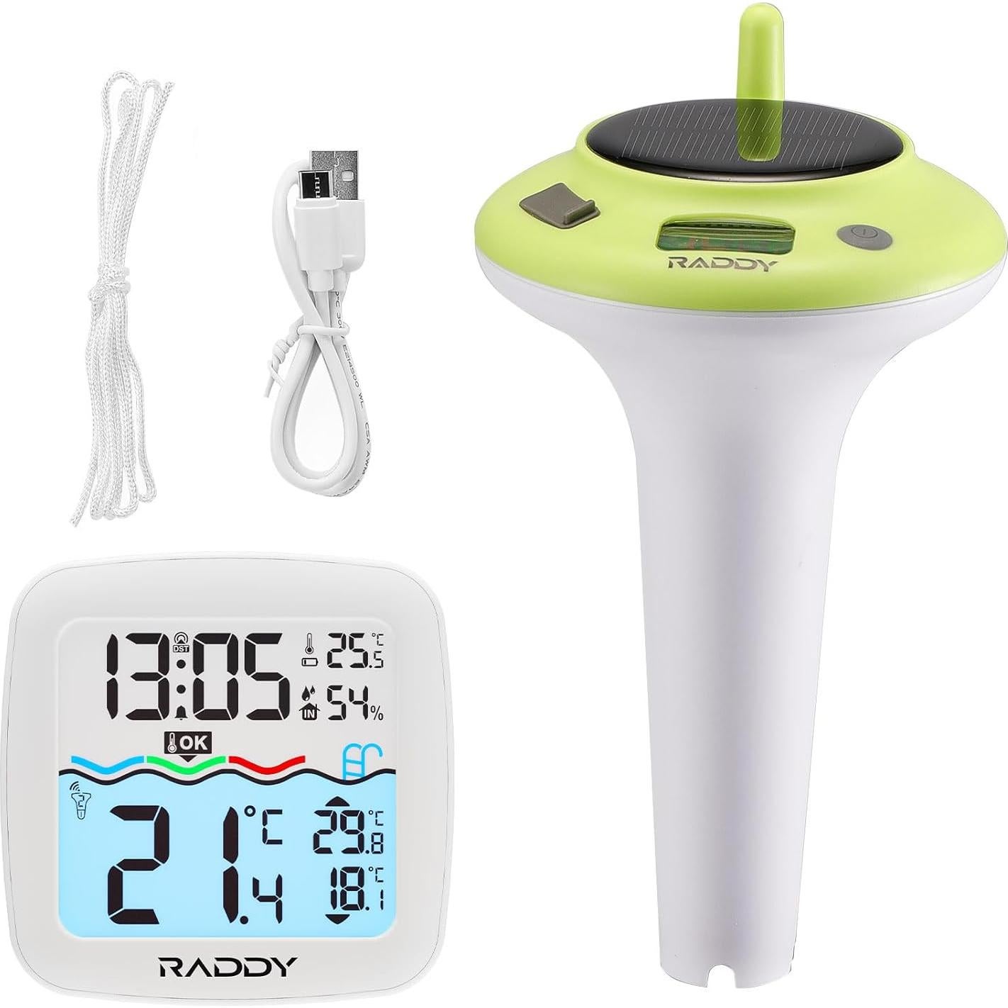 Termómetro de piscina digital Raddy PT-5 TN impermeable