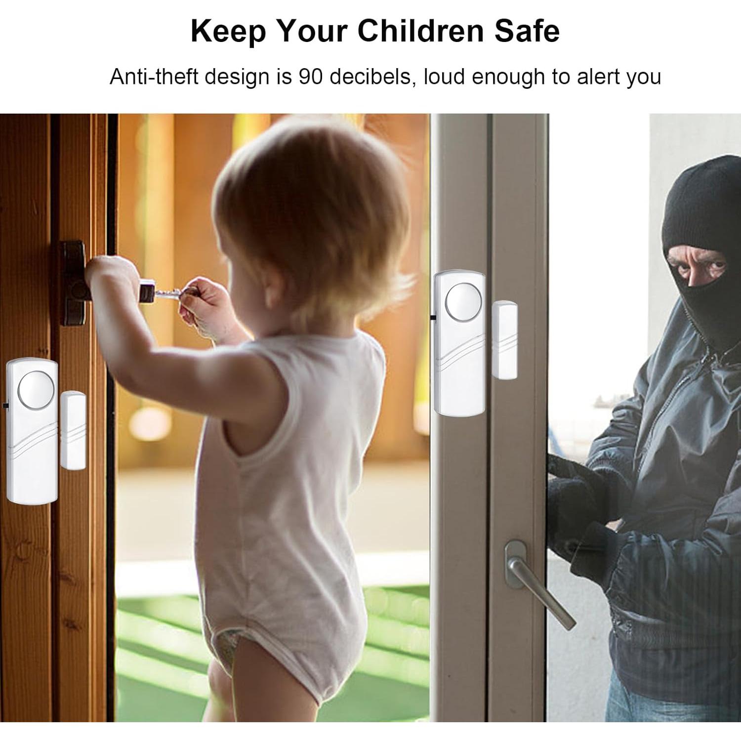 Alarma Inalámbrica de Puerta y Ventana PLOJOP 90dB - 16 Paquete