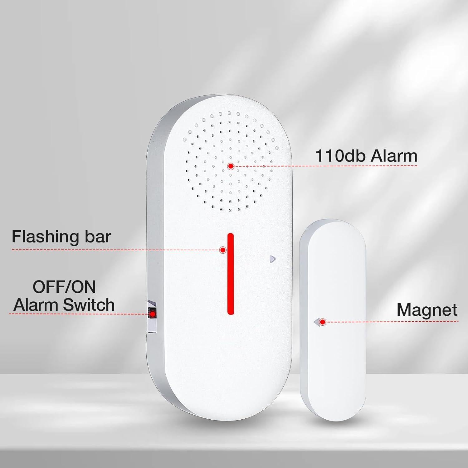 Alarma Inalámbrica de Puerta y Ventana WimuPath 110dB - 5PCS
