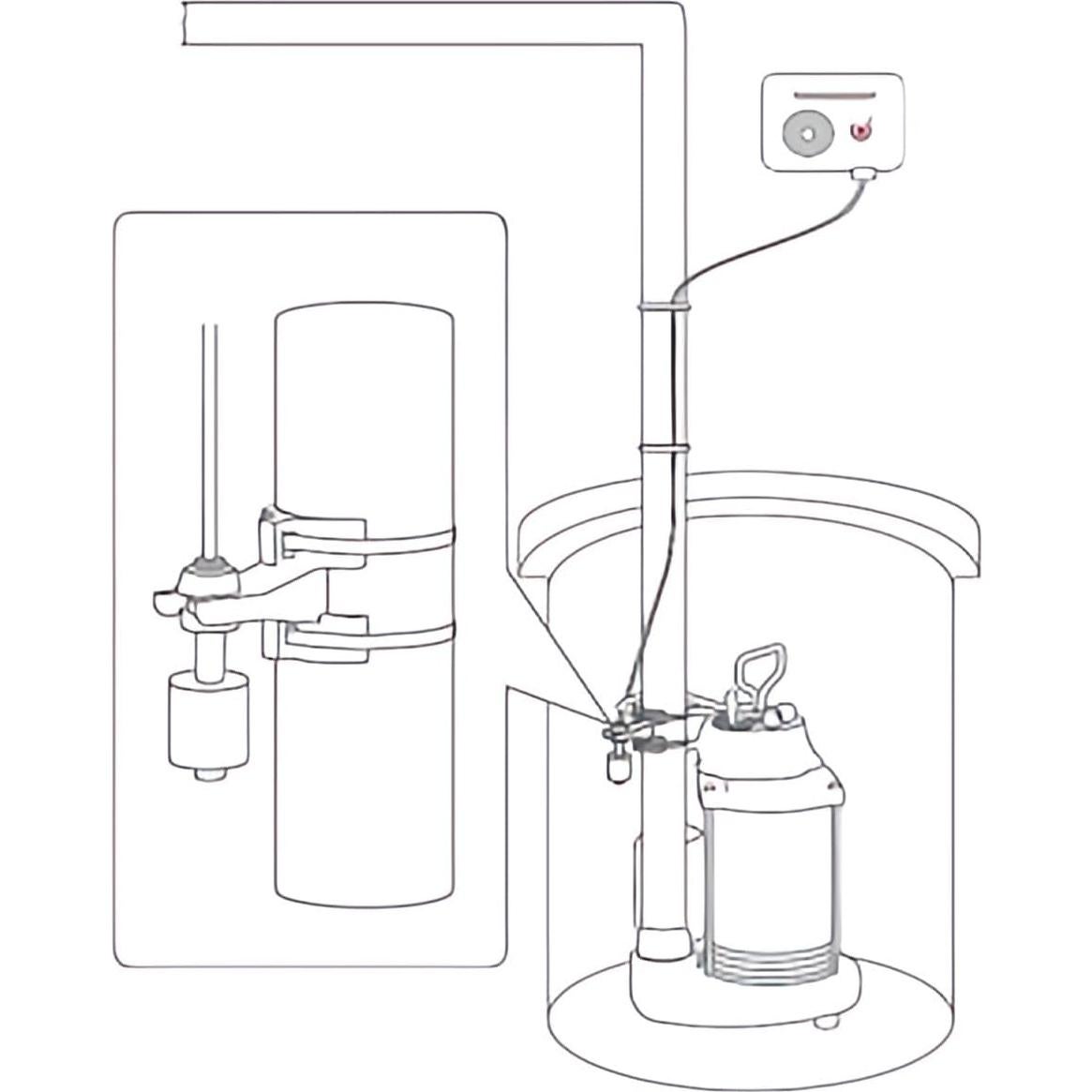 Alarma de Sump Sump Alarm LS-ALM-120V-RAW 120 dB Batería LiPo