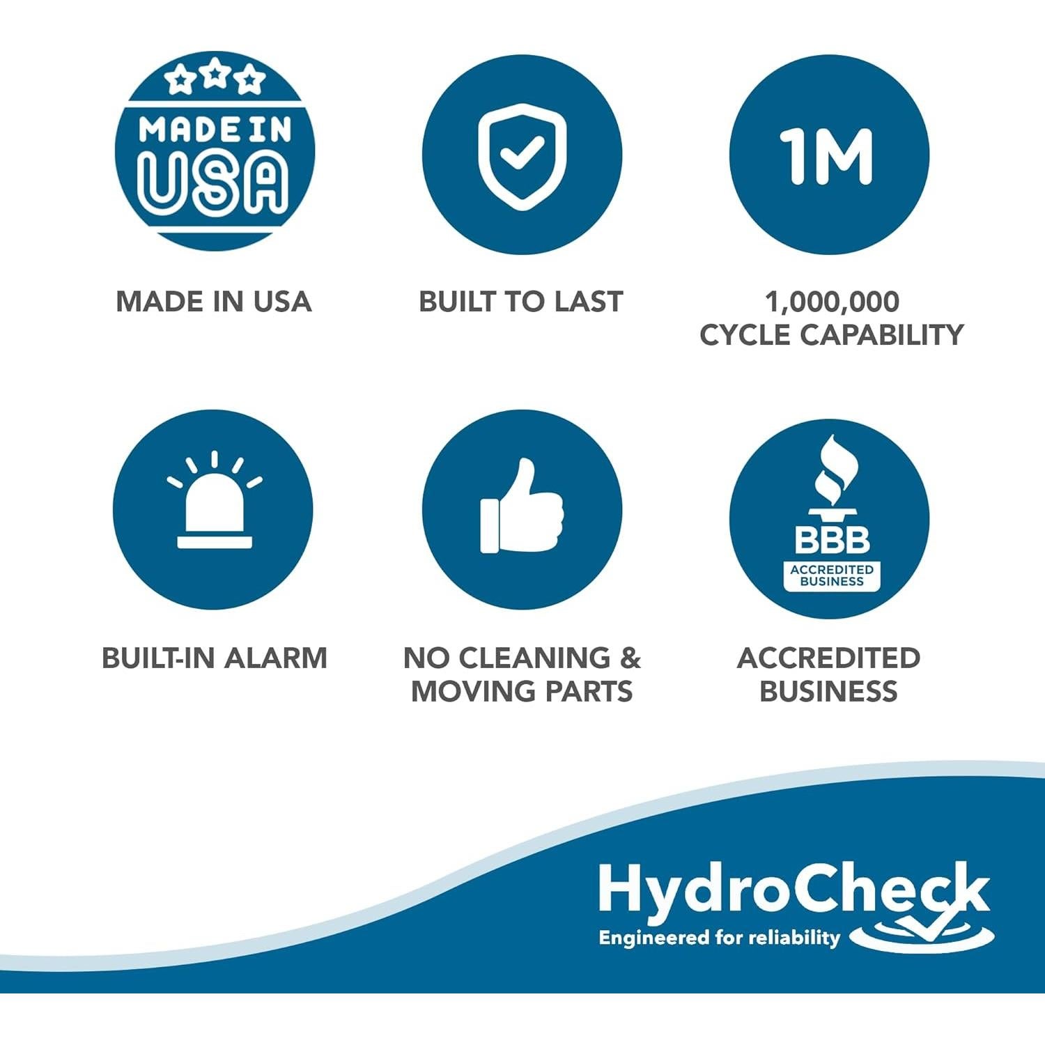 Interruptor de Flotador HydroCheck HC6000v2 para Bomba de Sump