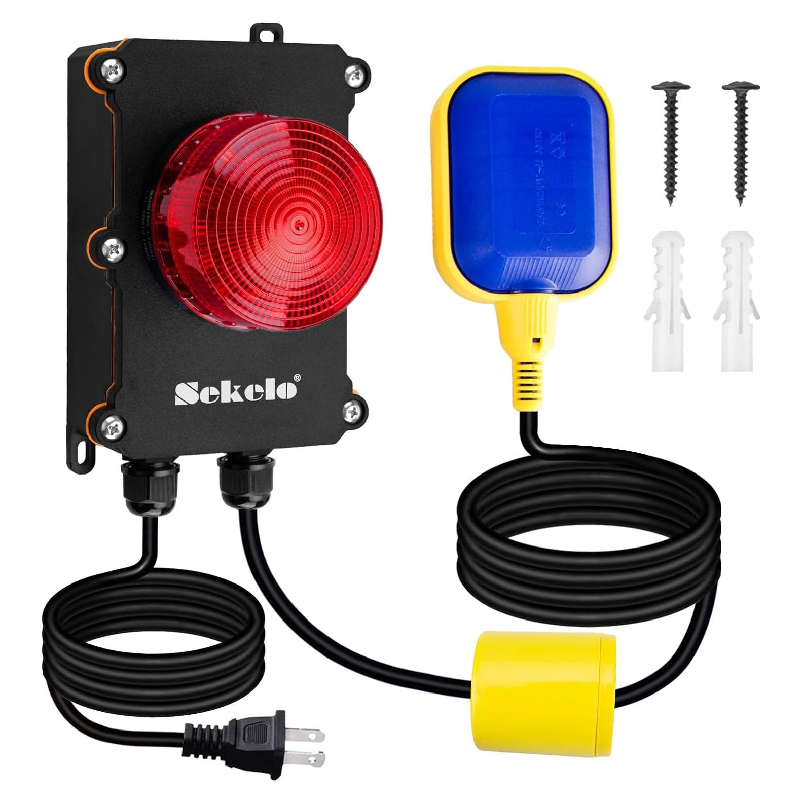 Alarma de Agua Alta Sekelo con Flotador 10 pies IP67 110dB