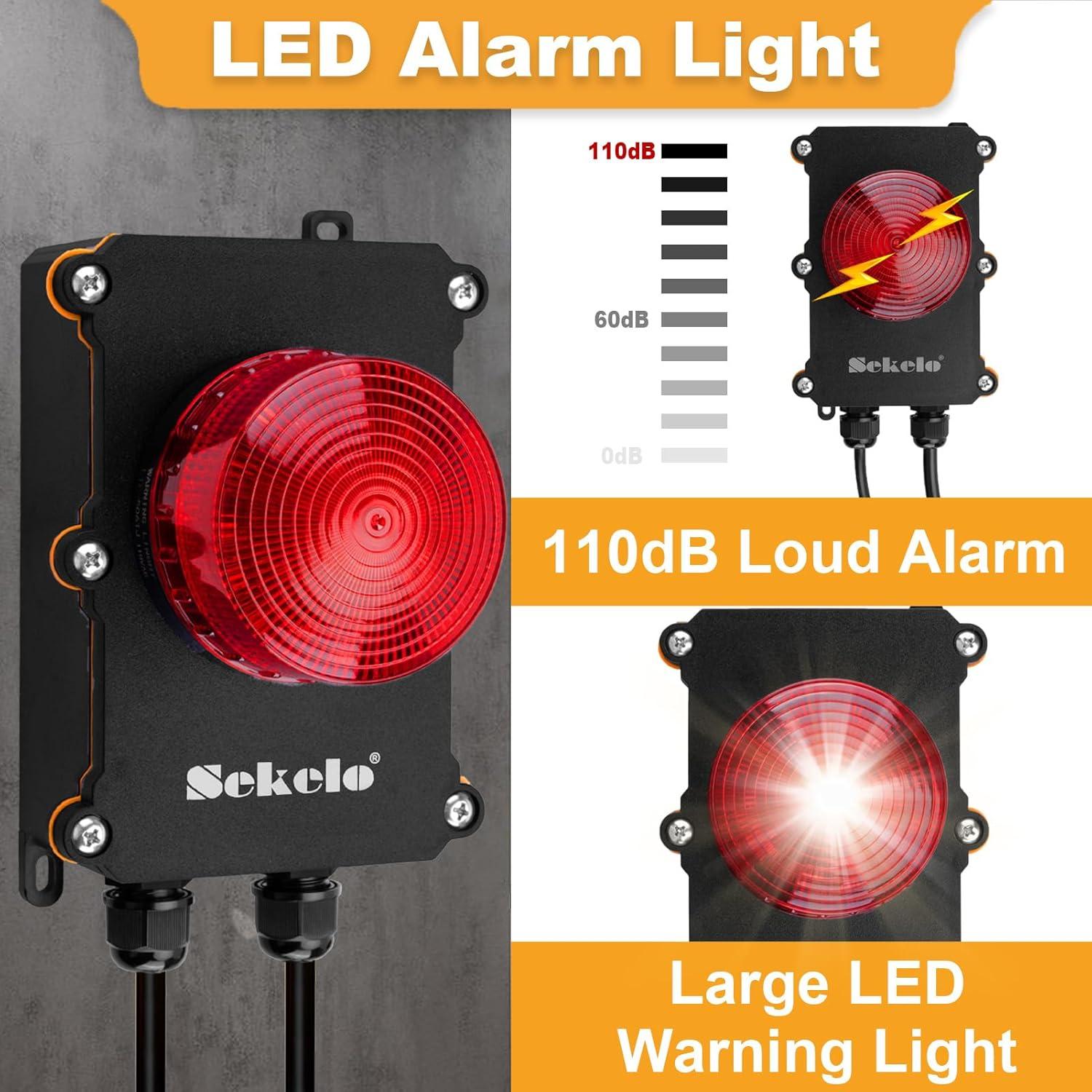 Alarma de Agua Alta Sekelo con Flotador 10 pies IP67 110dB