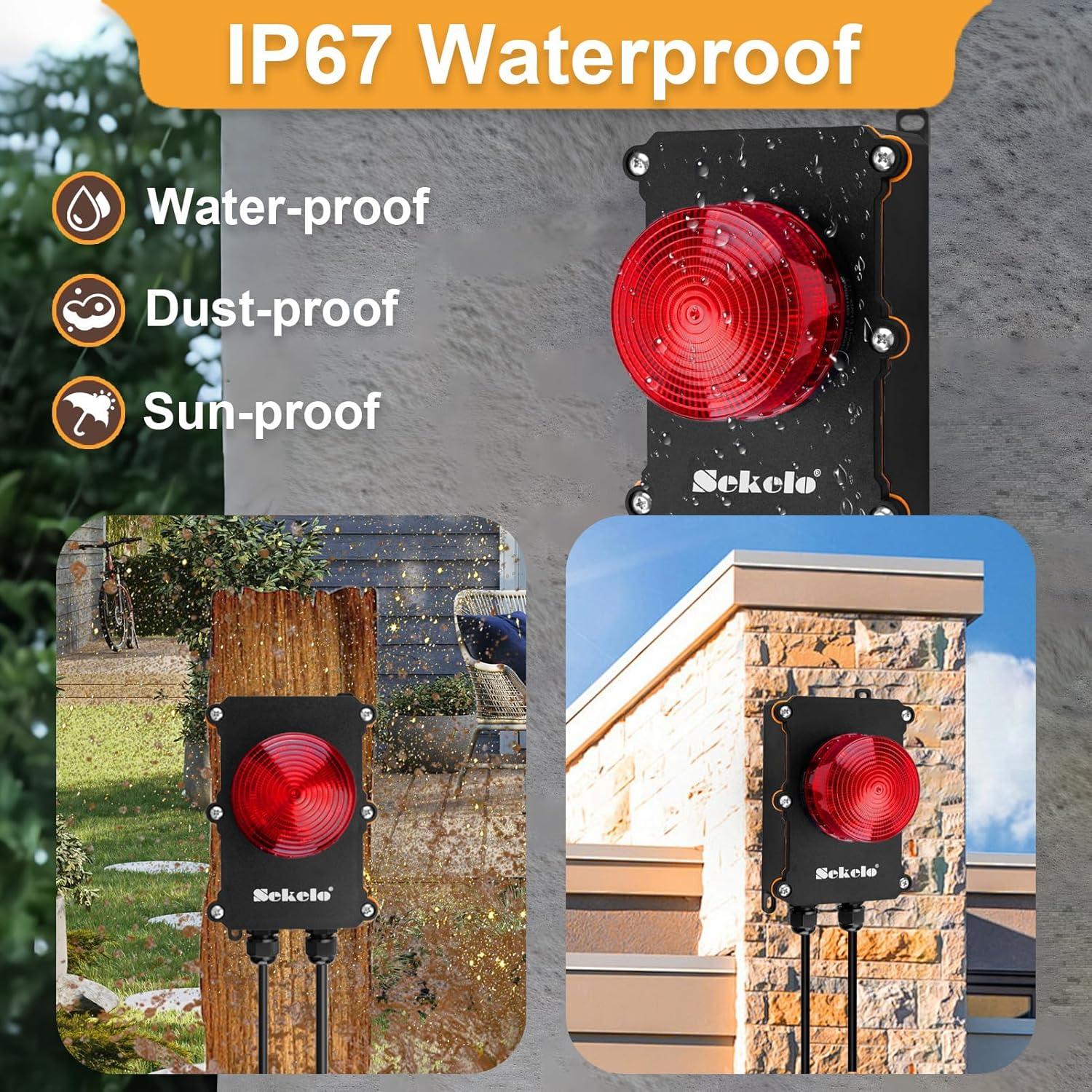 Alarma de Agua Alta Sekelo con Flotador 10 pies IP67 110dB