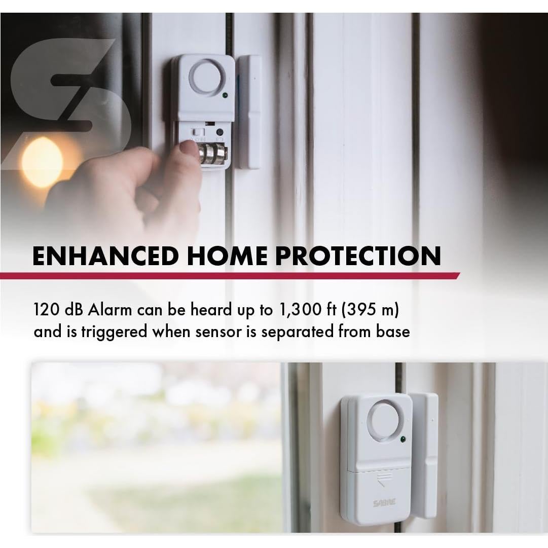 Alarma Inalámbrica de Seguridad SABRE 120 dB Paquete de 2