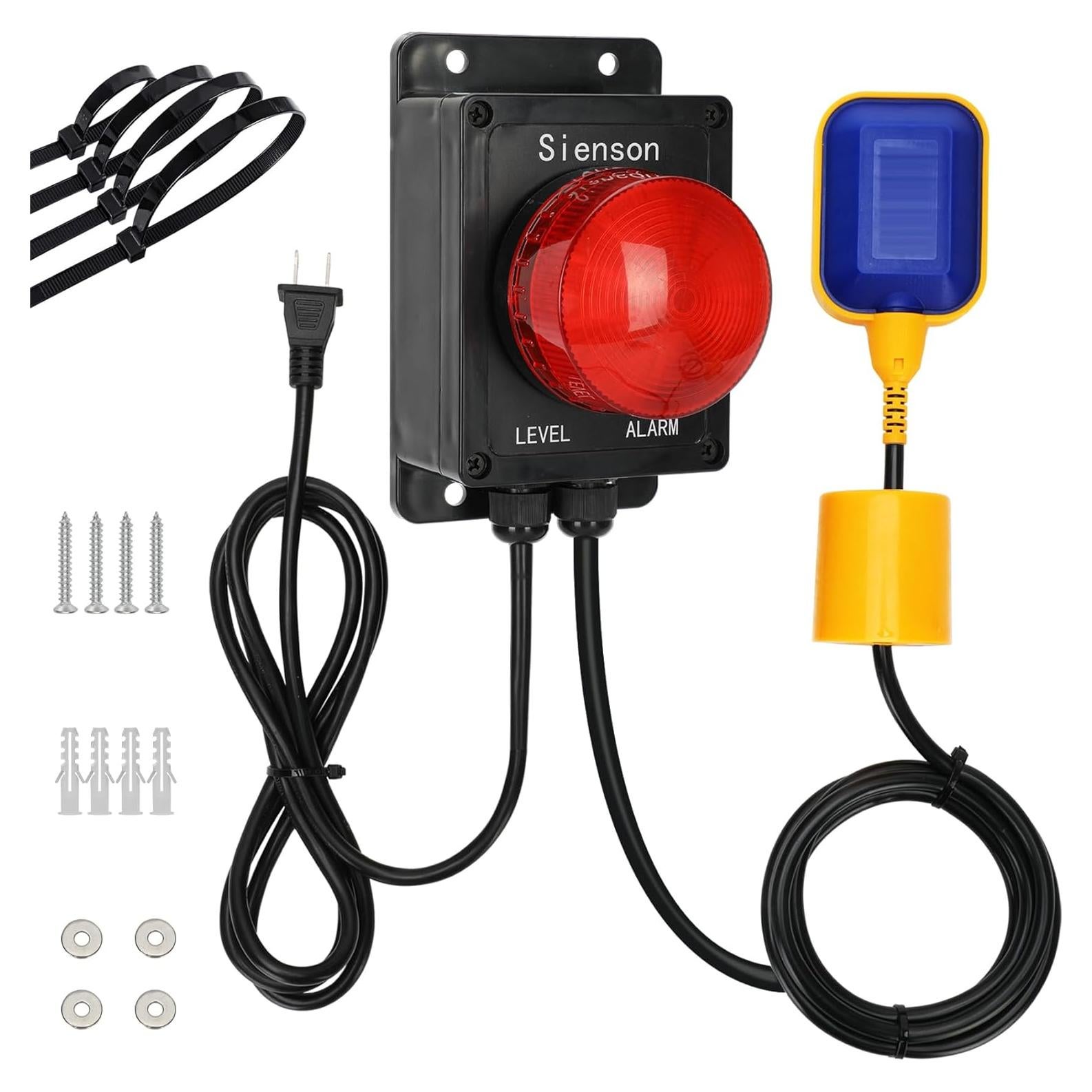 Alarma de Bomba de Sump Sienson 110dB con Flotador 10 pies