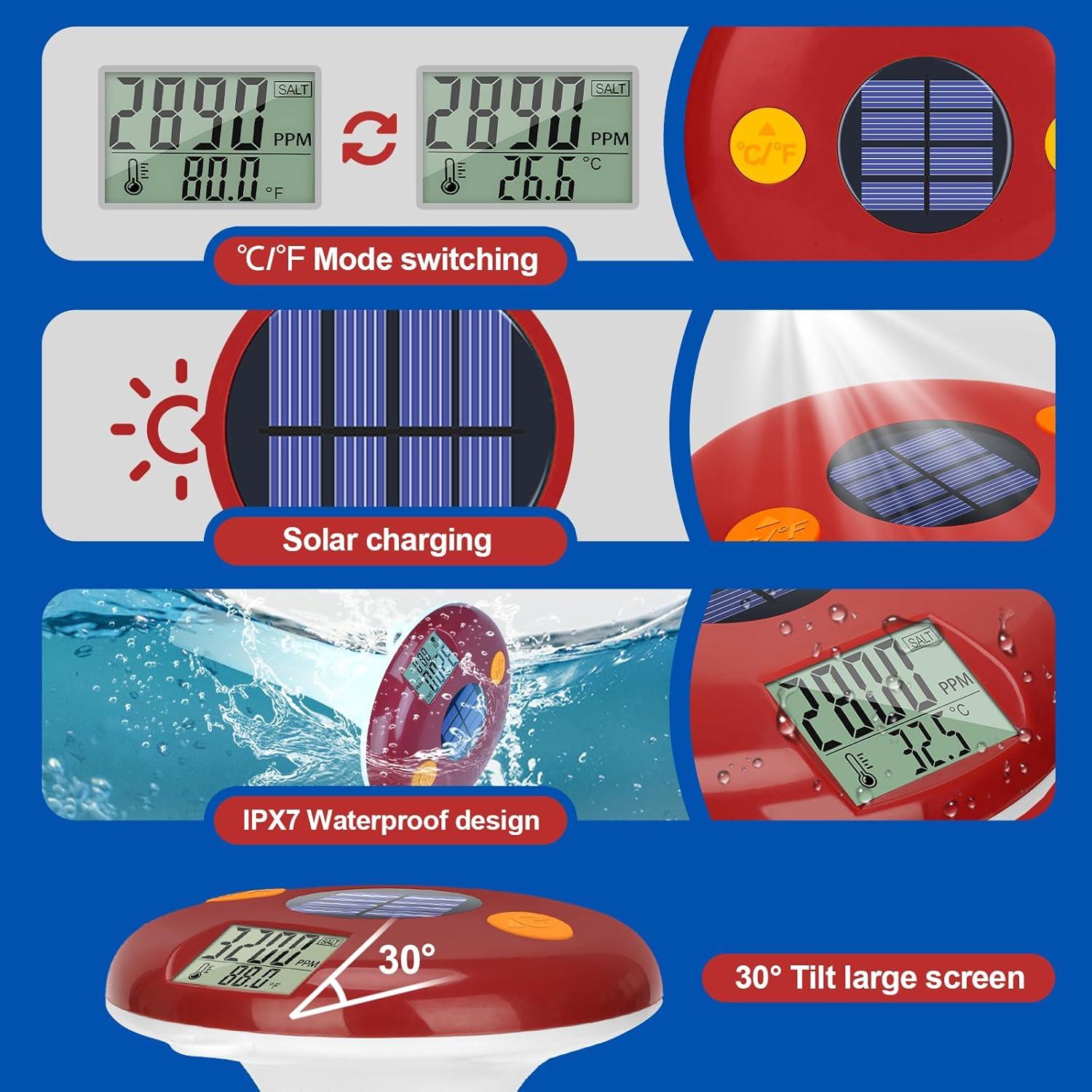 Probador de Salinidad GIDIGI para Piscinas con Tiras de pH