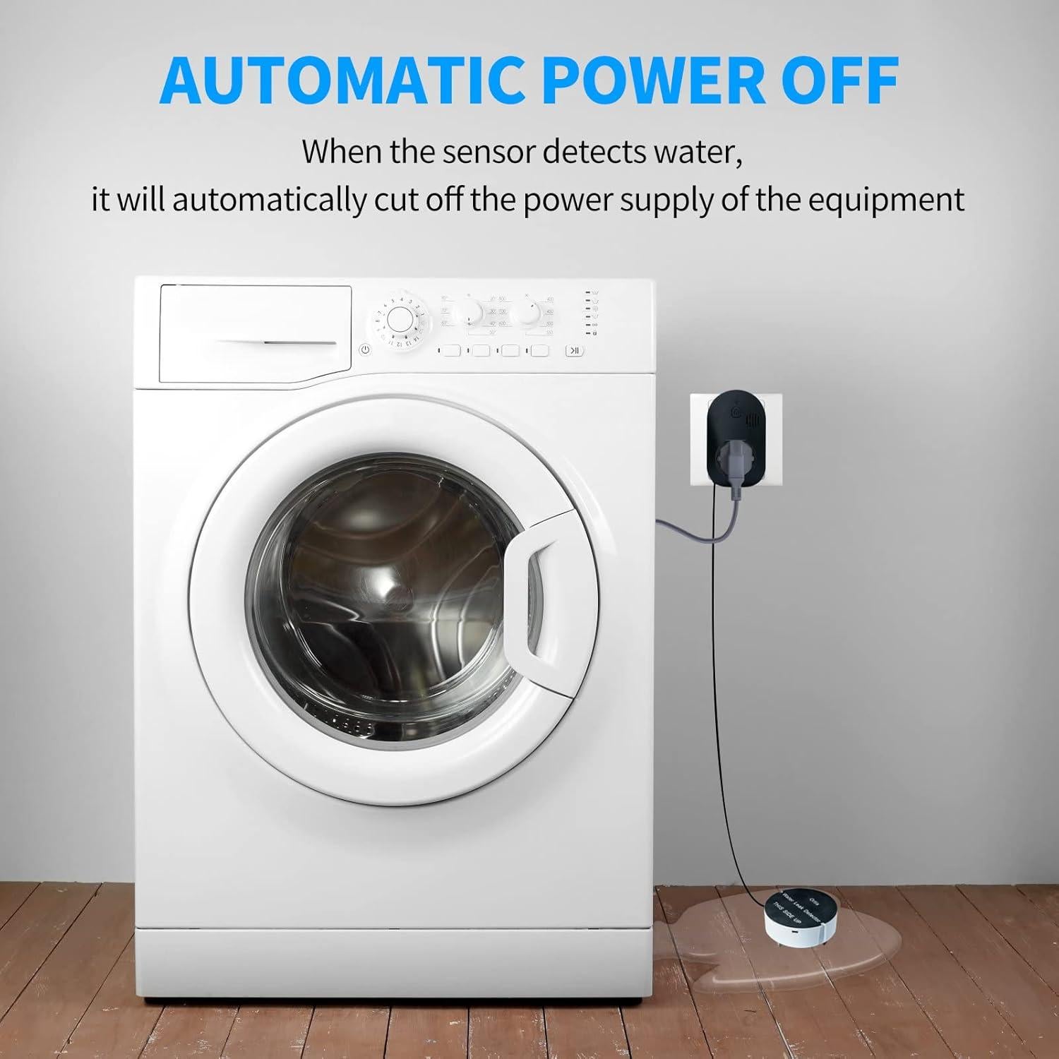 Detector de Fugas de Agua Ortis HLDA, Alarma 95 dB, Previene Inundaciones