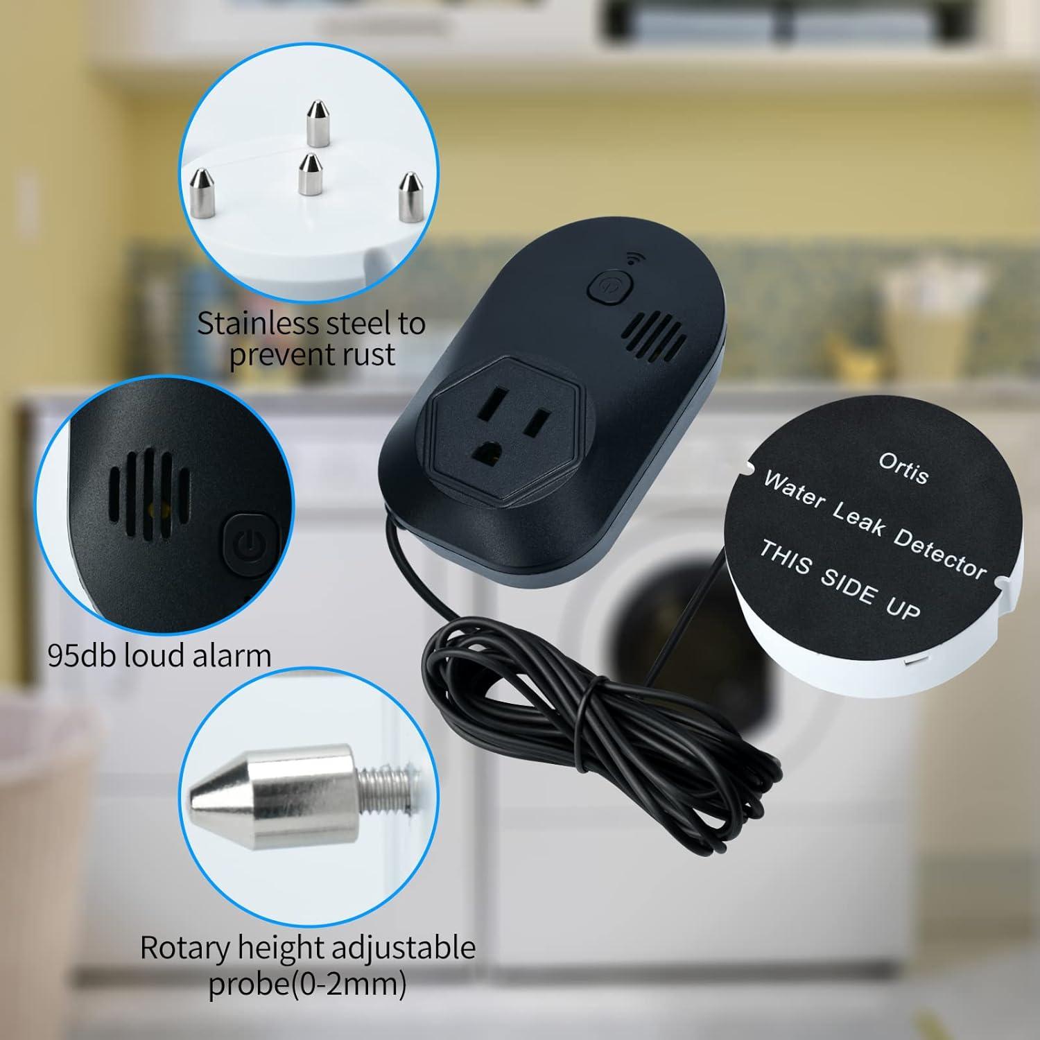 Detector de Fugas de Agua Ortis HLDA, Alarma 95 dB, Previene Inundaciones