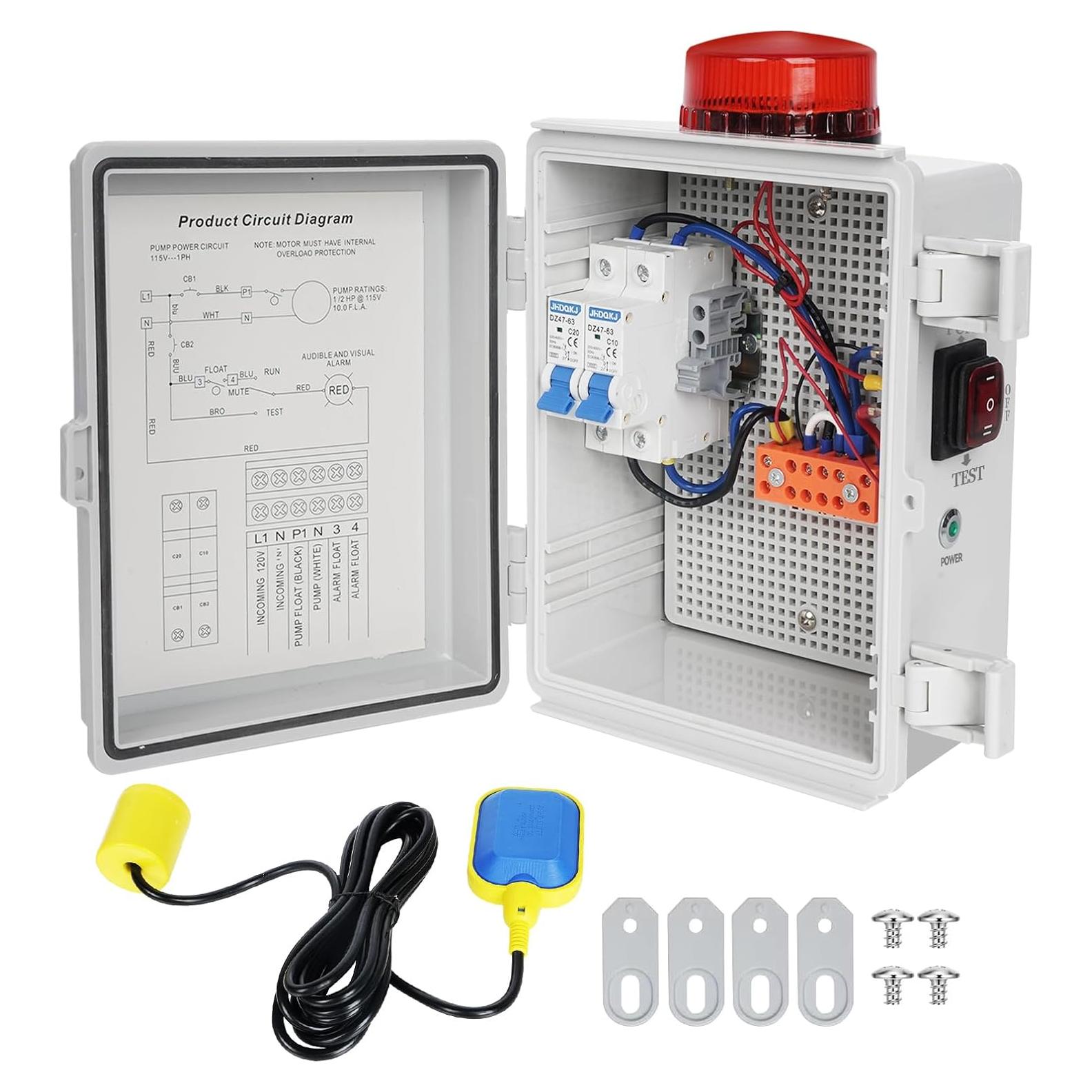 Alarma de Bomba Séptica LyteSolar 110DB con Panel de Control