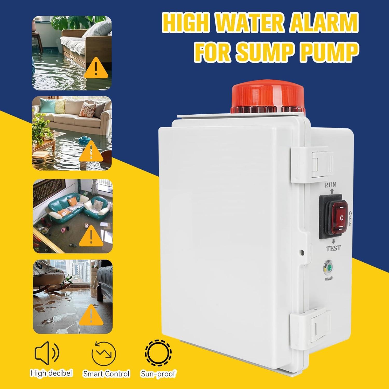 Alarma de Bomba Séptica LyteSolar 110DB con Panel de Control