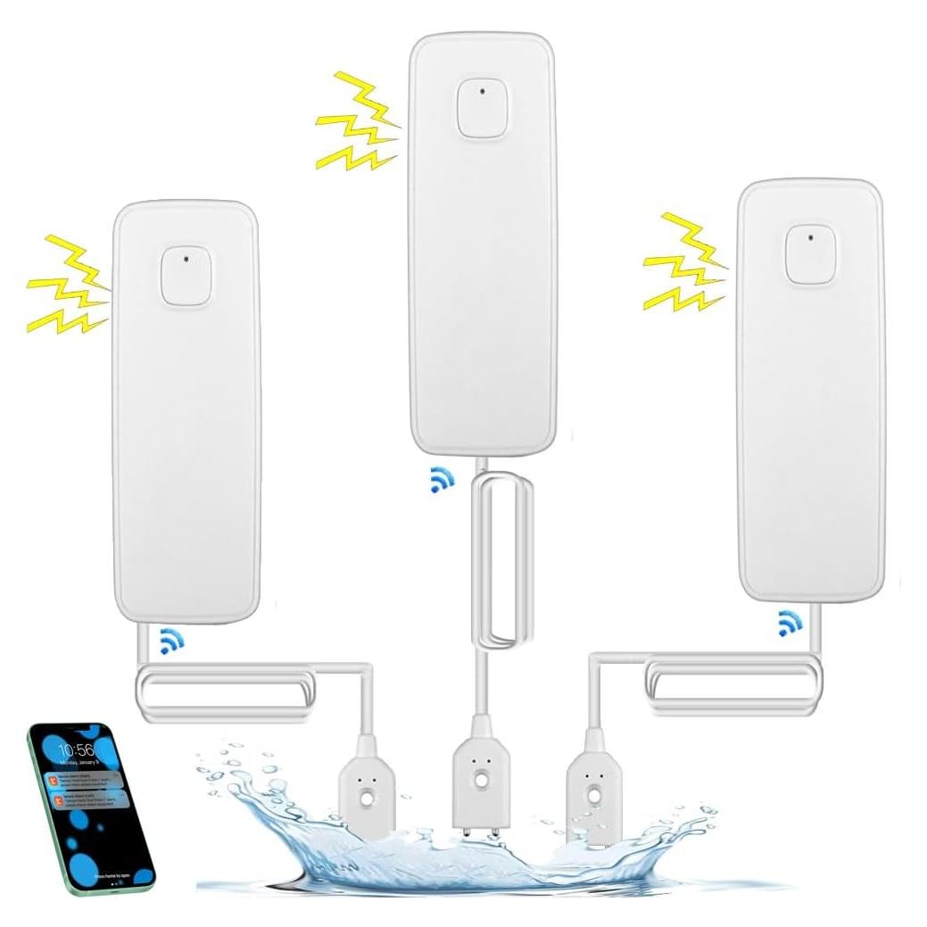 Kit Detector de Fugas de Agua Wifi Shonmau 3PCS 80dB