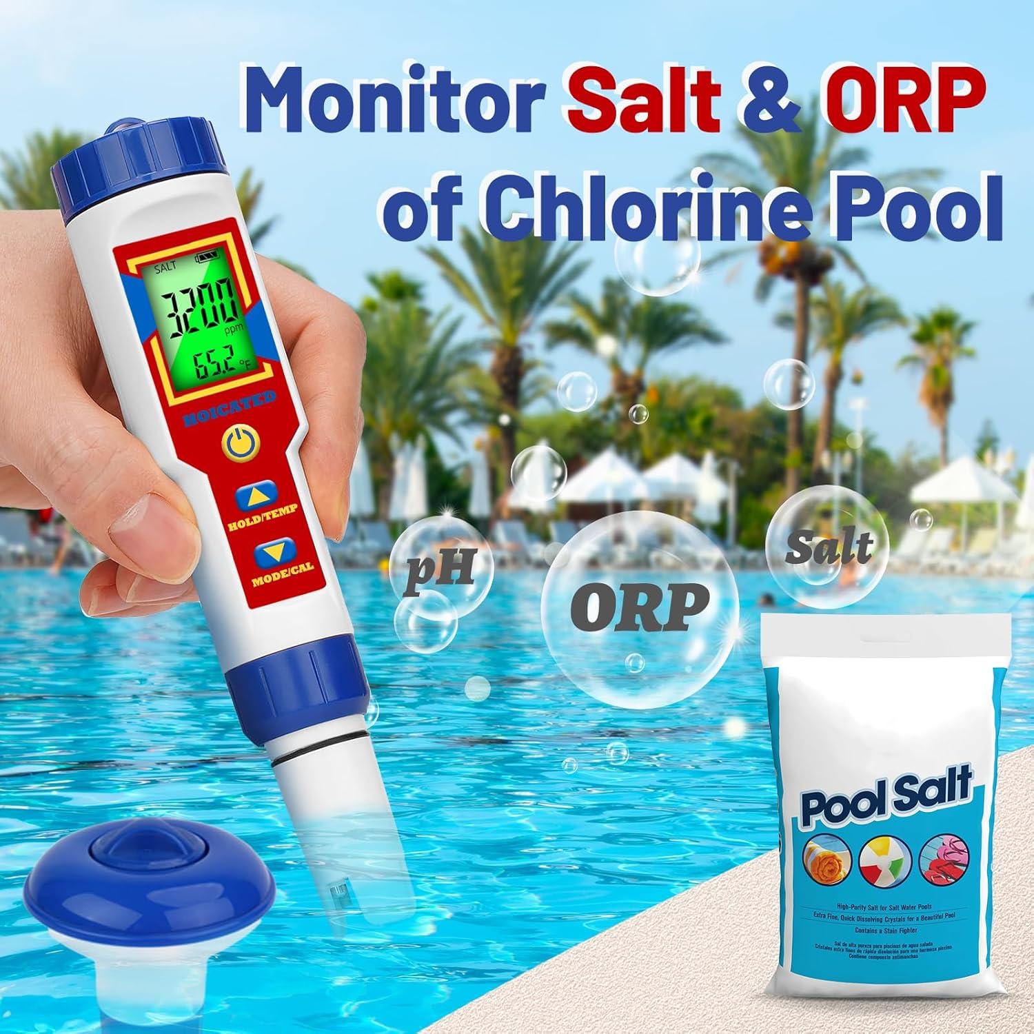 Probador de pH y Salinidad HOICATED 6 en 1 para Piscinas