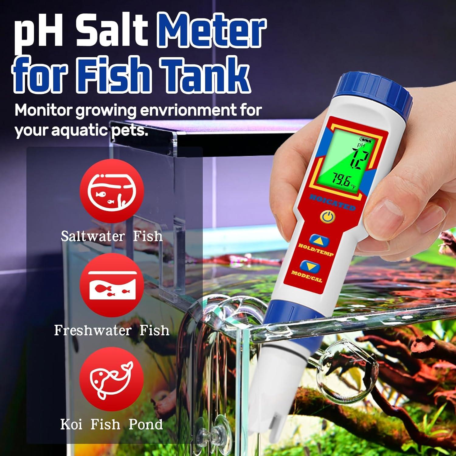 Probador de pH y Salinidad HOICATED 6 en 1 para Piscinas