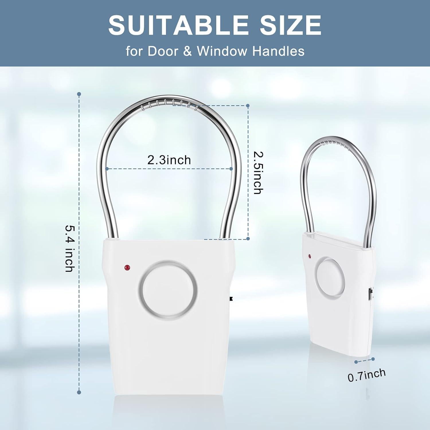 Alarma de Manija de Puerta Kanayu 4 Piezas 120dB Seguridad