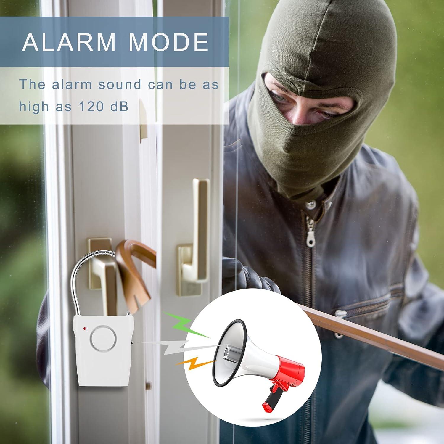 Alarma de Manija de Puerta Kanayu 4 Piezas 120dB Seguridad