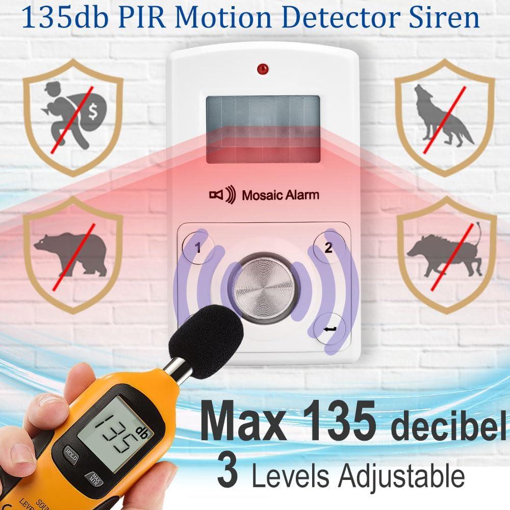 Alarma de Movimiento Mosaic 135dB Inalámbrica con Teclado