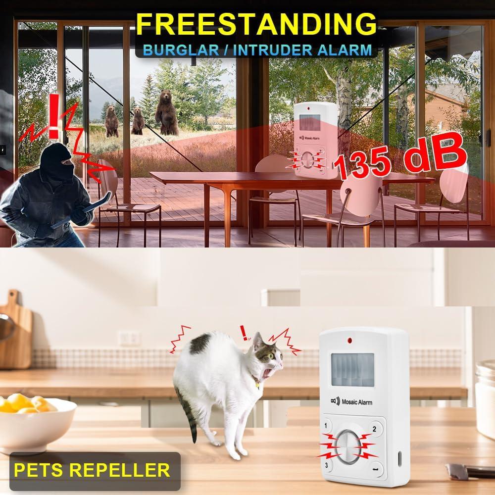 Alarma de Movimiento Mosaic 135dB Inalámbrica con Teclado