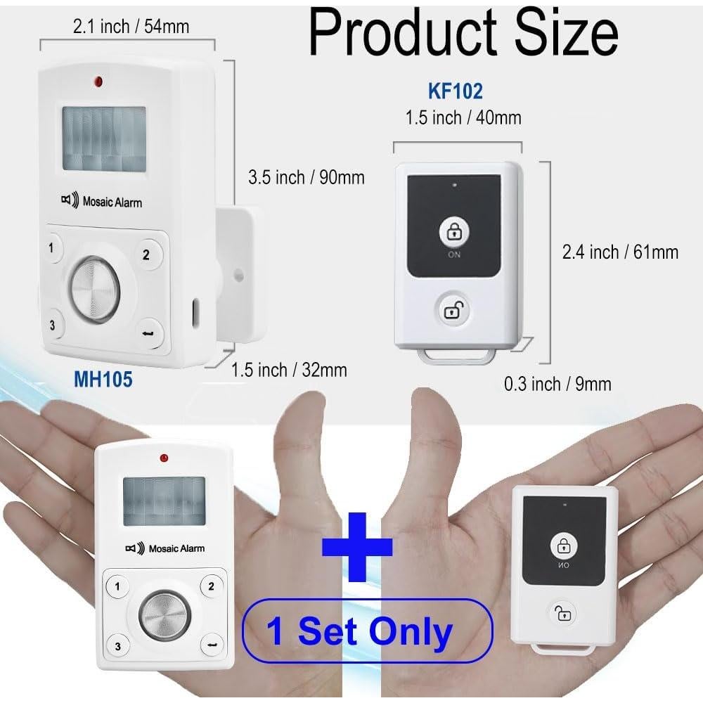 Alarma de Movimiento Mosaic 135dB Inalámbrica con Teclado