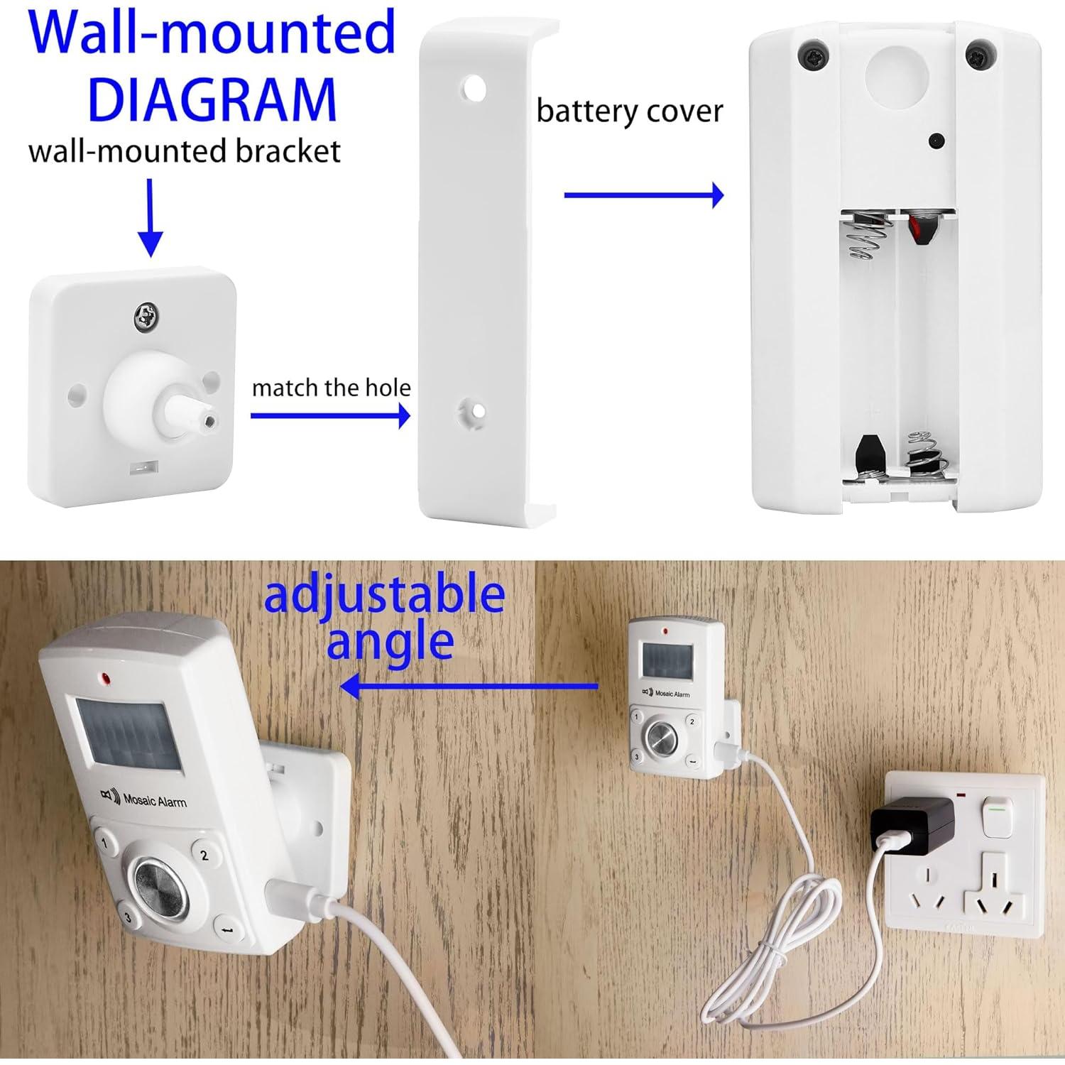 Alarma de Movimiento Mosaic 135dB Inalámbrica con Teclado