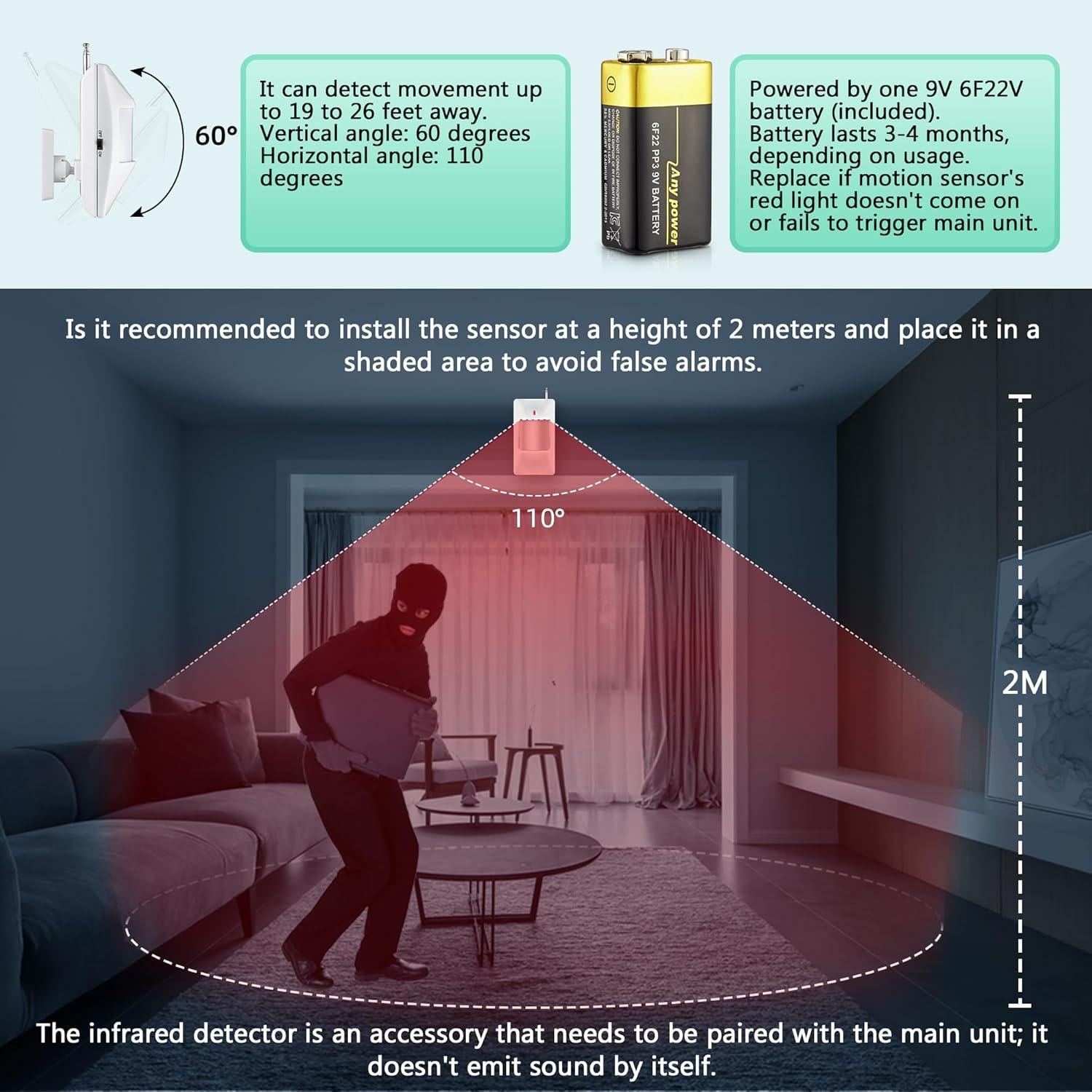 Sistema de Alarma de Seguridad KERUI H01 Inalámbrico DIY con Sensores