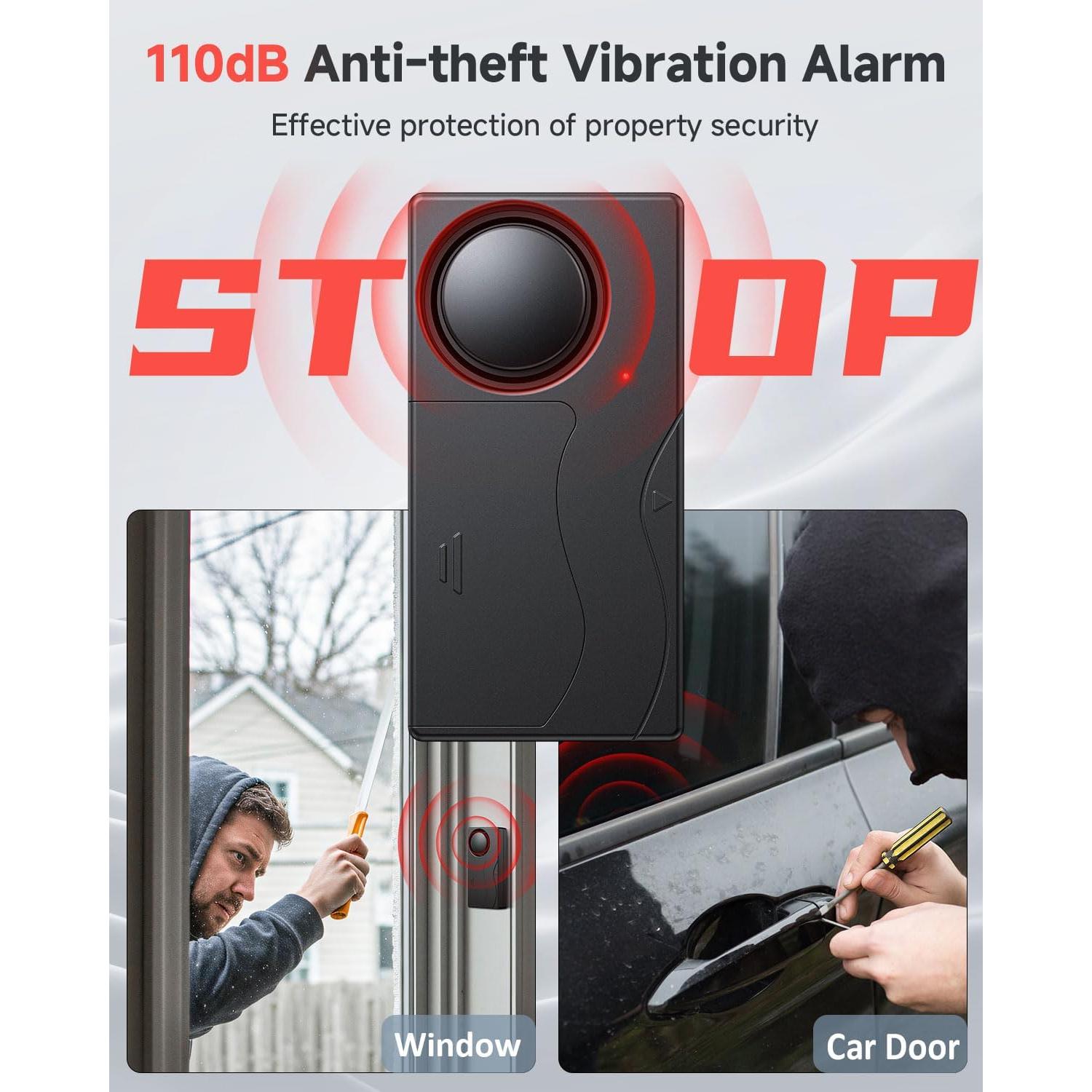 Sistema de Alarma Antirrobo LNKERCO 110dB con Control Remoto