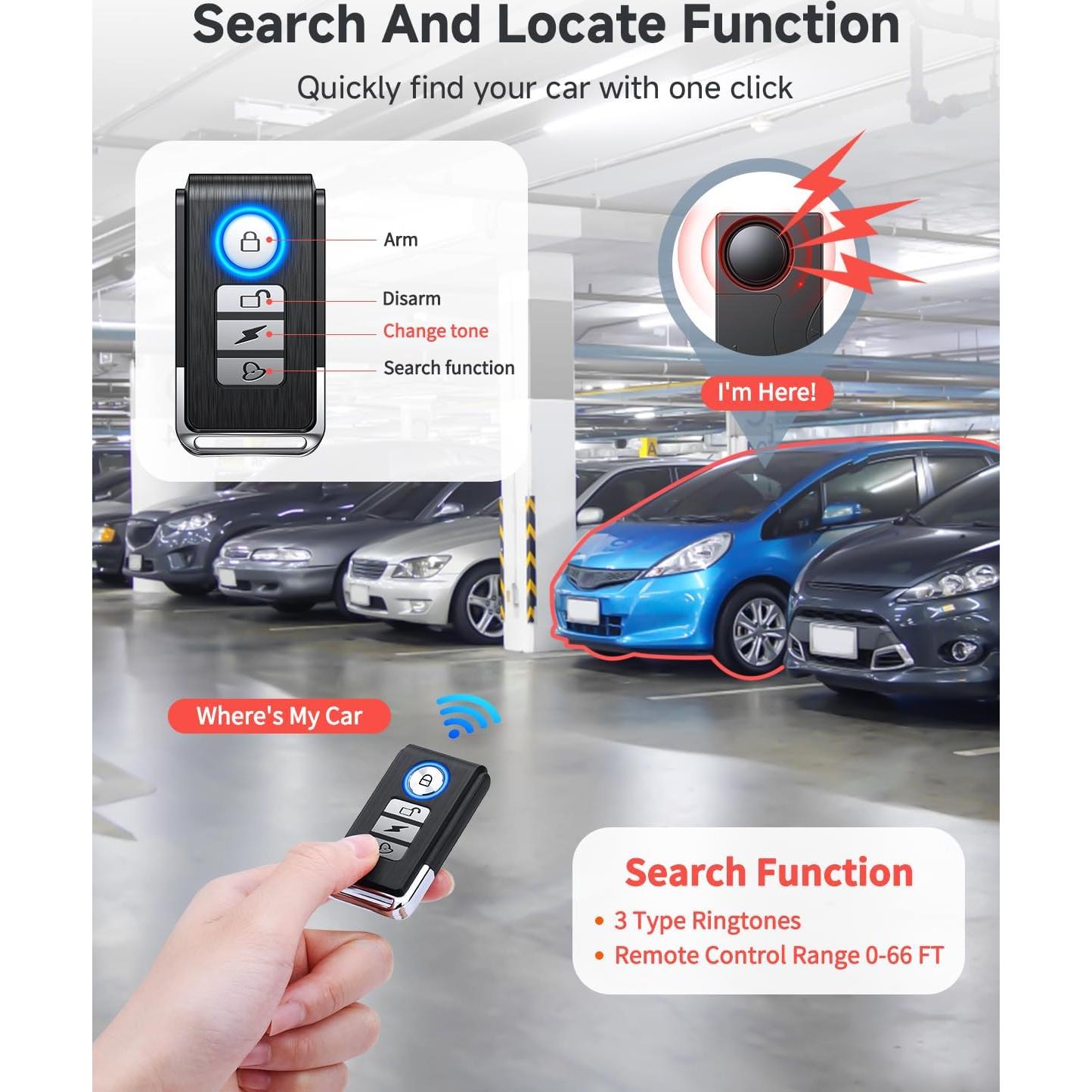 Sistema de Alarma Antirrobo LNKERCO 110dB con Control Remoto