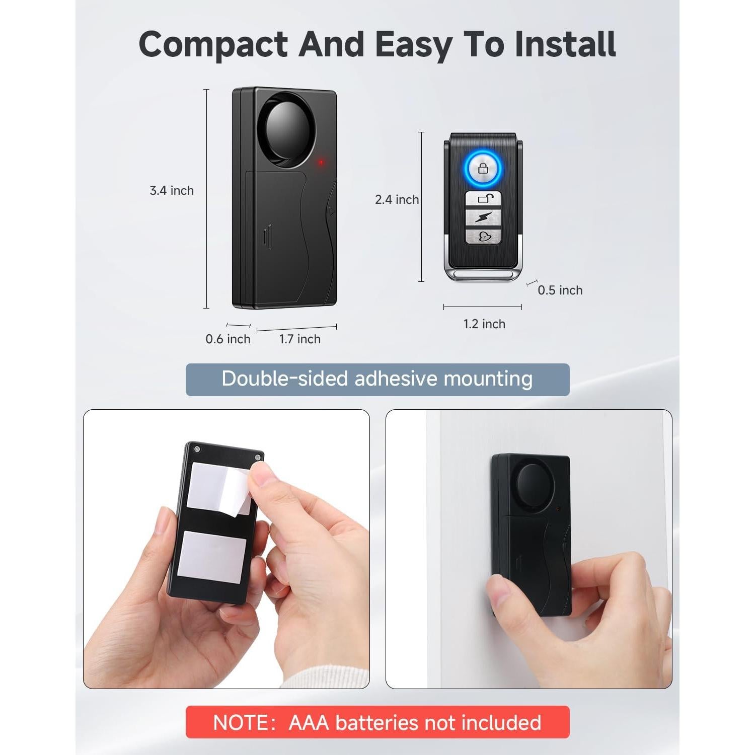 Sistema de Alarma Antirrobo LNKERCO 110dB con Control Remoto