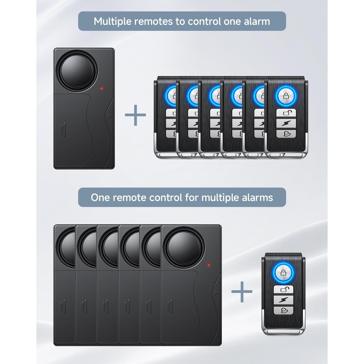 Sistema de Alarma Antirrobo LNKERCO 110dB con Control Remoto