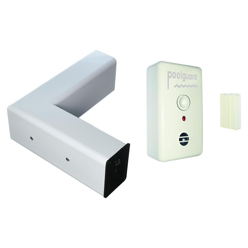 Poolguard PGRM-2 In-Ground Pool Alarm, White & DAPT-2 Water Hazard Pool Door Alarm, White