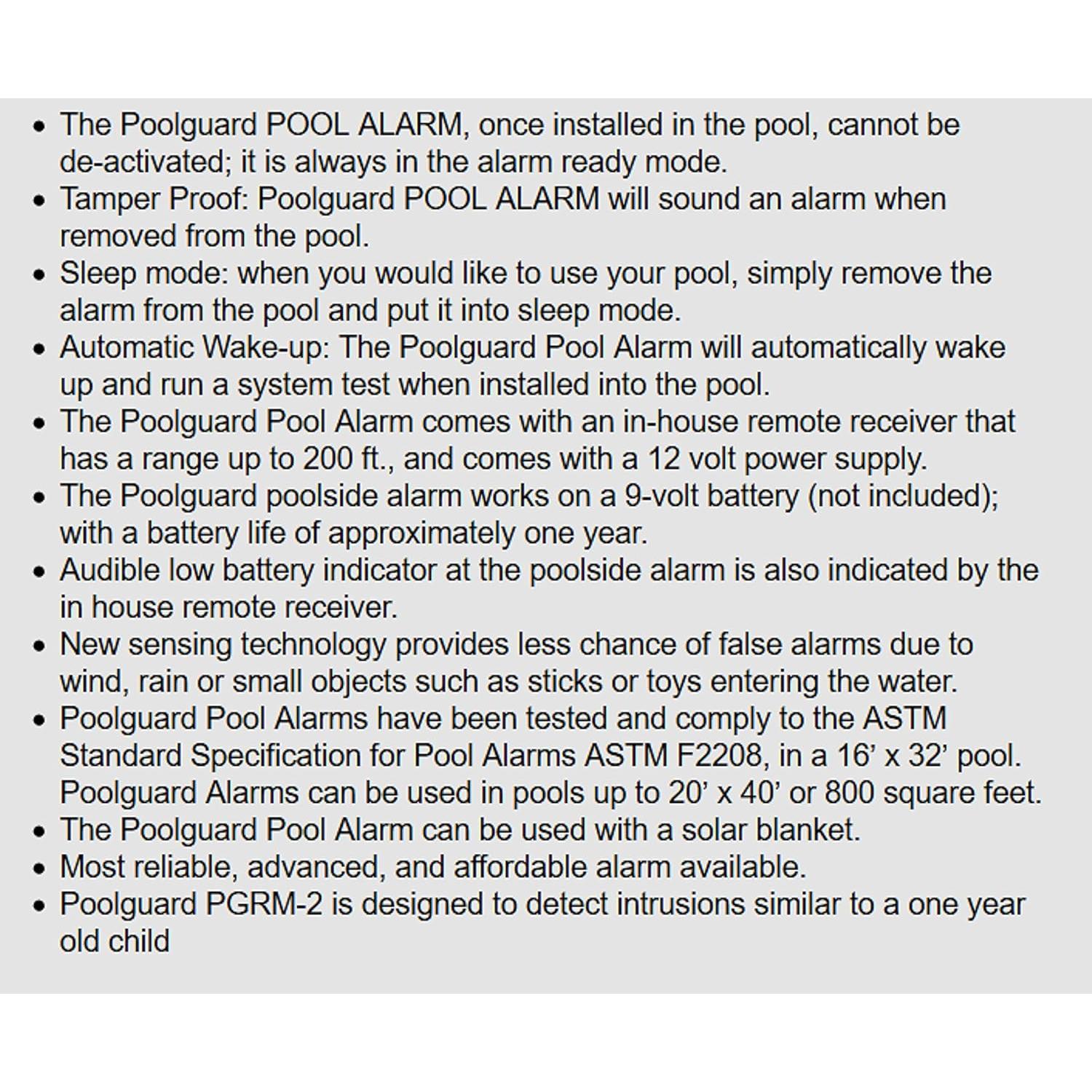 Poolguard PGRM-2 In-Ground Pool Alarm, White & DAPT-2 Water Hazard Pool Door Alarm, White