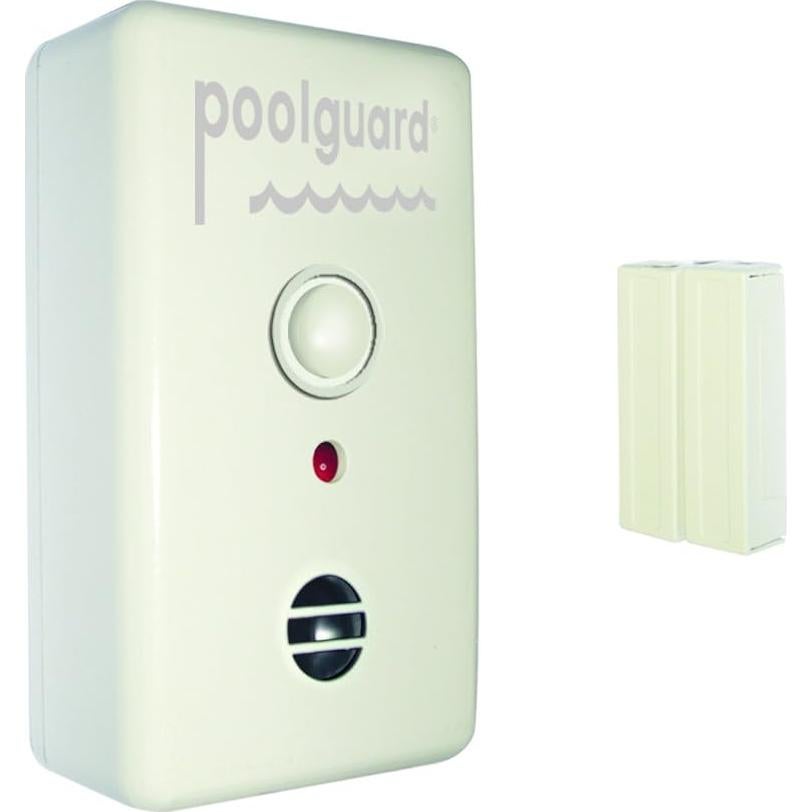 Poolguard PGRM-2 In-Ground Pool Alarm, White & DAPT-2 Water Hazard Pool Door Alarm, White