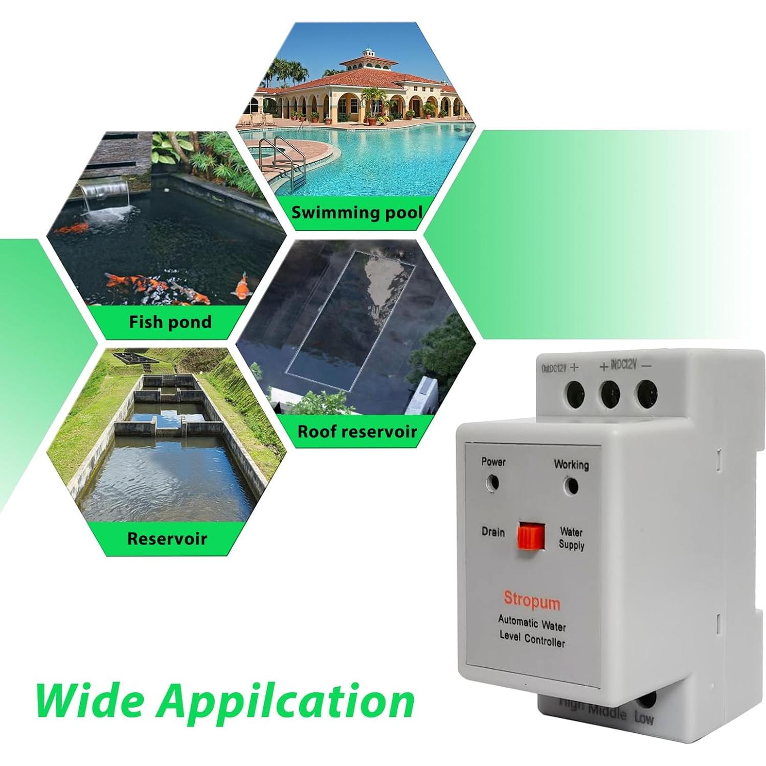 Controlador Automático de Nivel de Agua Stropum 12V 1.98m