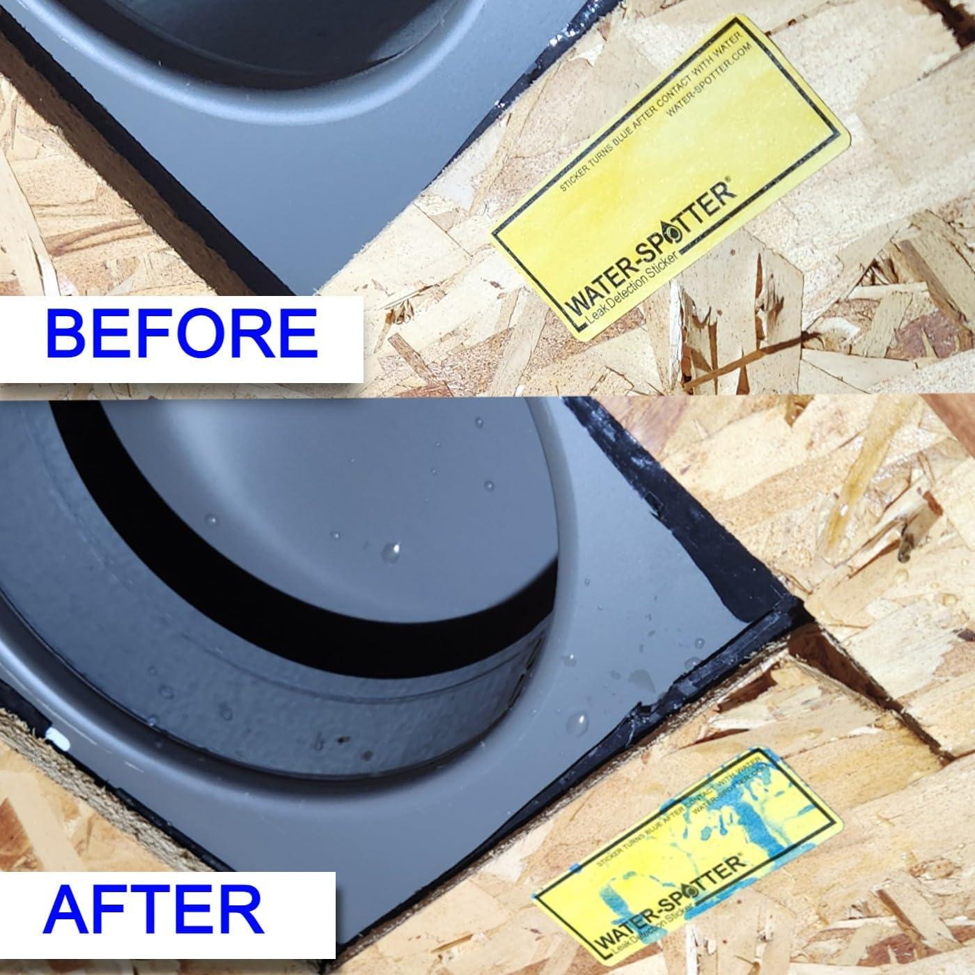 Water-Spotter Leak Detection Sticker, Easily Locate Intermittent and Hard-to-Find Leaks, Turns Blue with Water Contact, WS001
