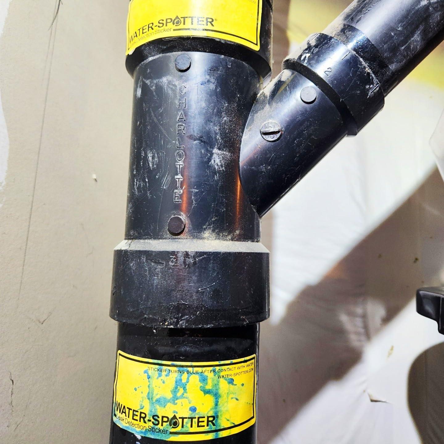 Water-Spotter Leak Detection Sticker, Easily Locate Intermittent and Hard-to-Find Leaks, Turns Blue with Water Contact, WS001